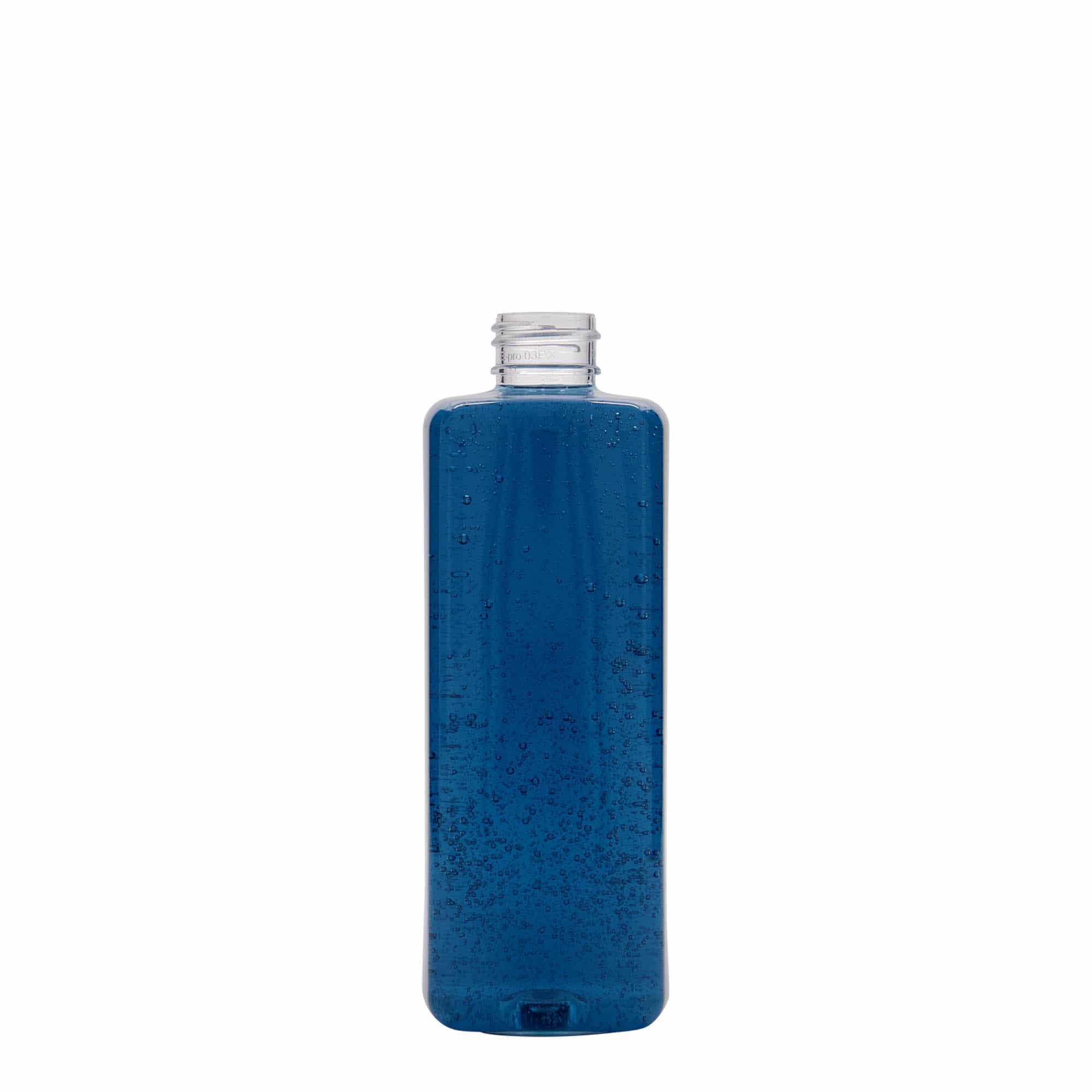 Sticlă PET de 300 ml „Karl”, pătrată, material plastic, închidere: GPI 24/410