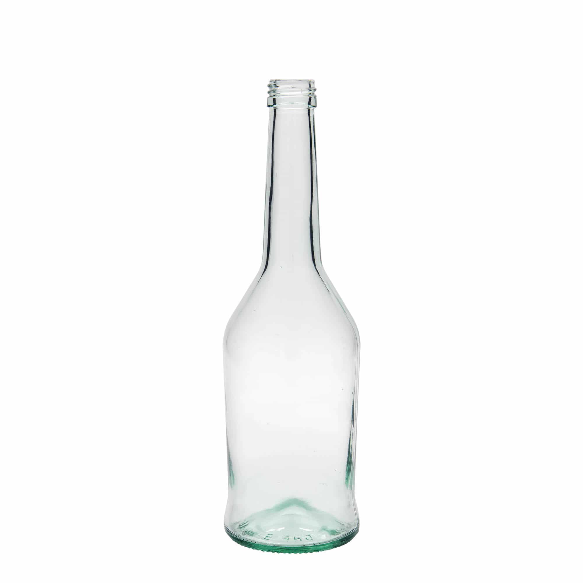 Sticlă din sticlă de 500 ml pentru băuturi spirtoase, închidere: PP 28