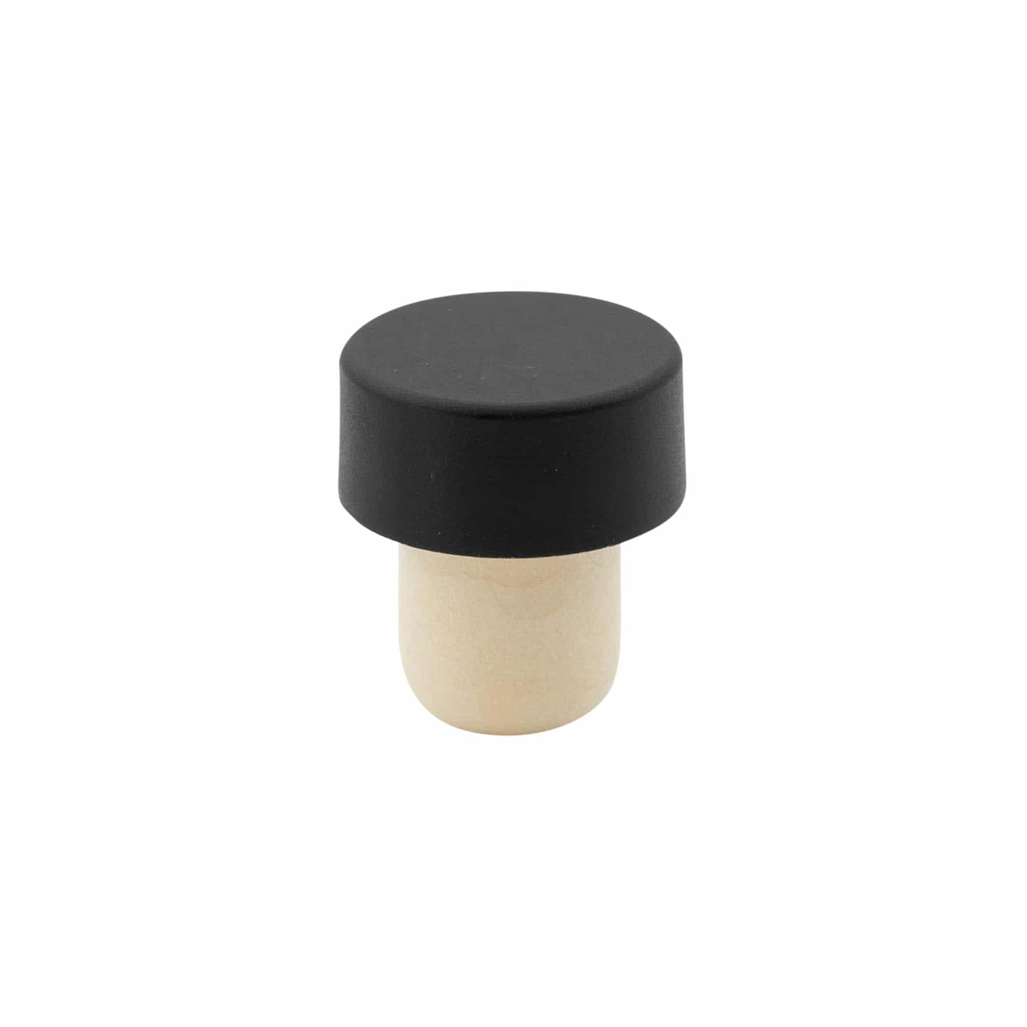 Dop tip ciupercă 19 mm, plastic, negru, pentru închidere: Dop de plută