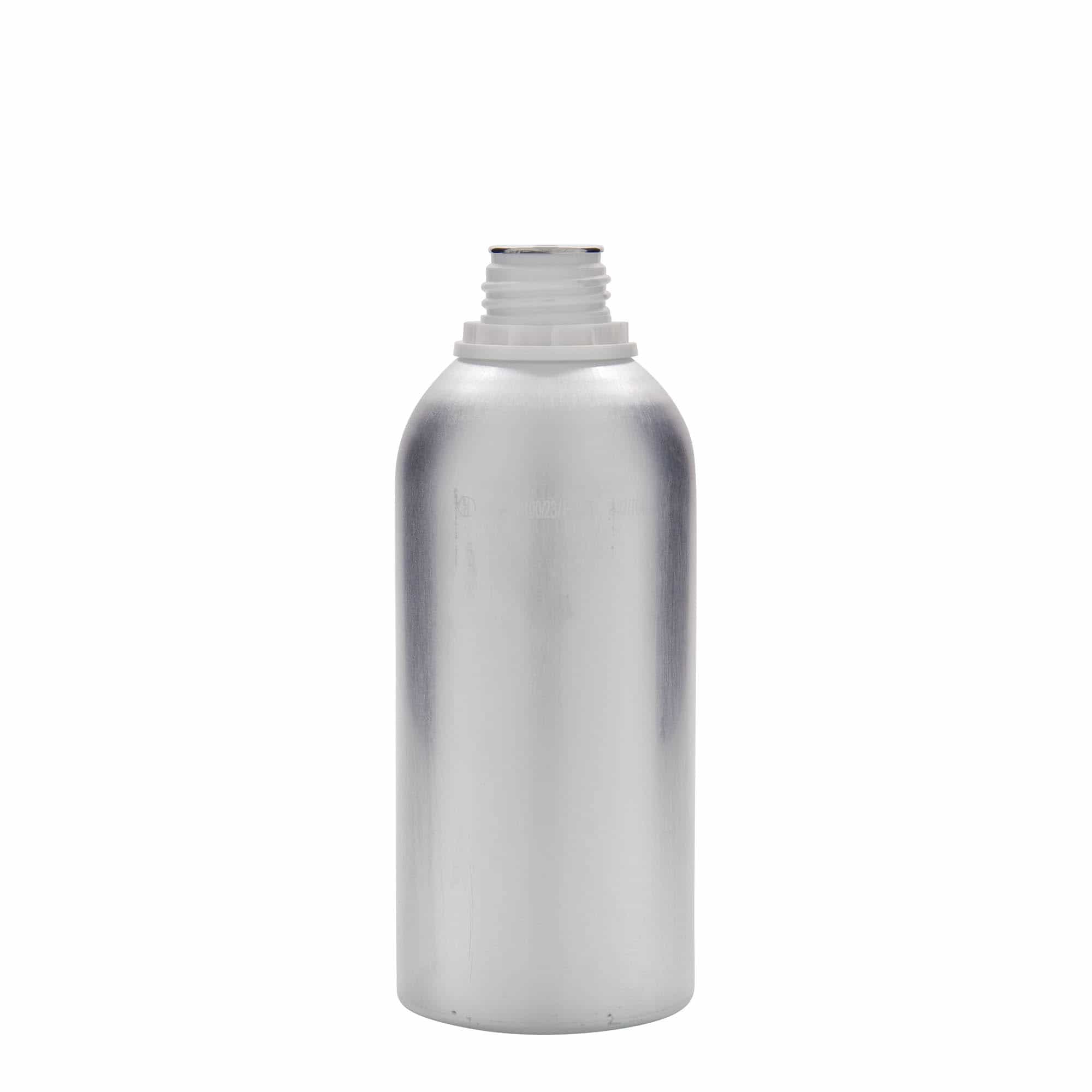 Sticlă din aluminiu de 625 ml, metal, argintiu, închidere: DIN 32