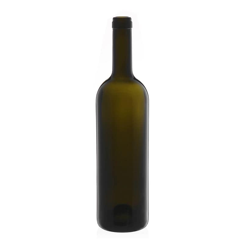 Sticlă de vin de 750 ml „Golia”, verde antic, închidere: Dop de plută