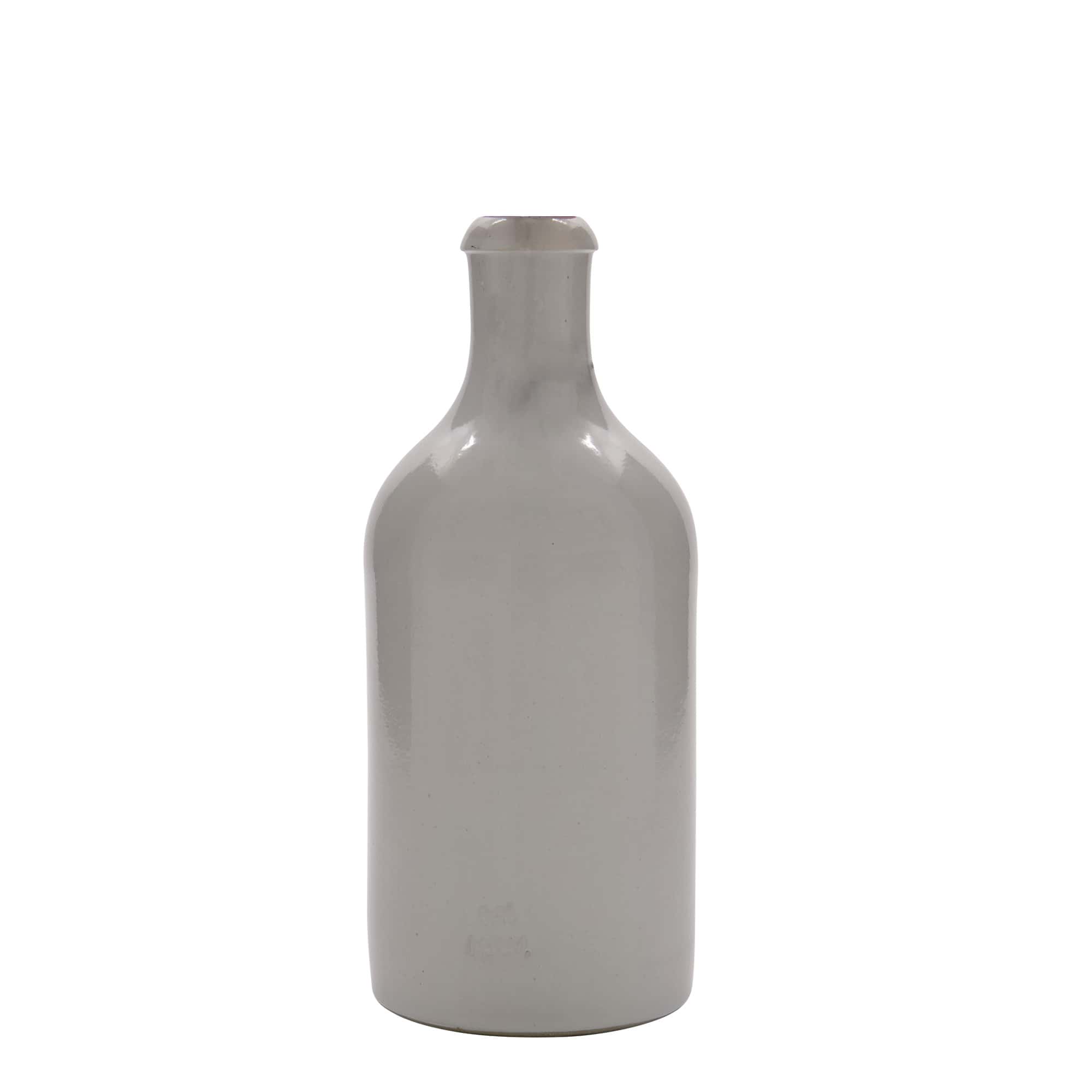 Ulcior de lut de 500 ml, ceramică, alb, închidere: Dop tip Swing top