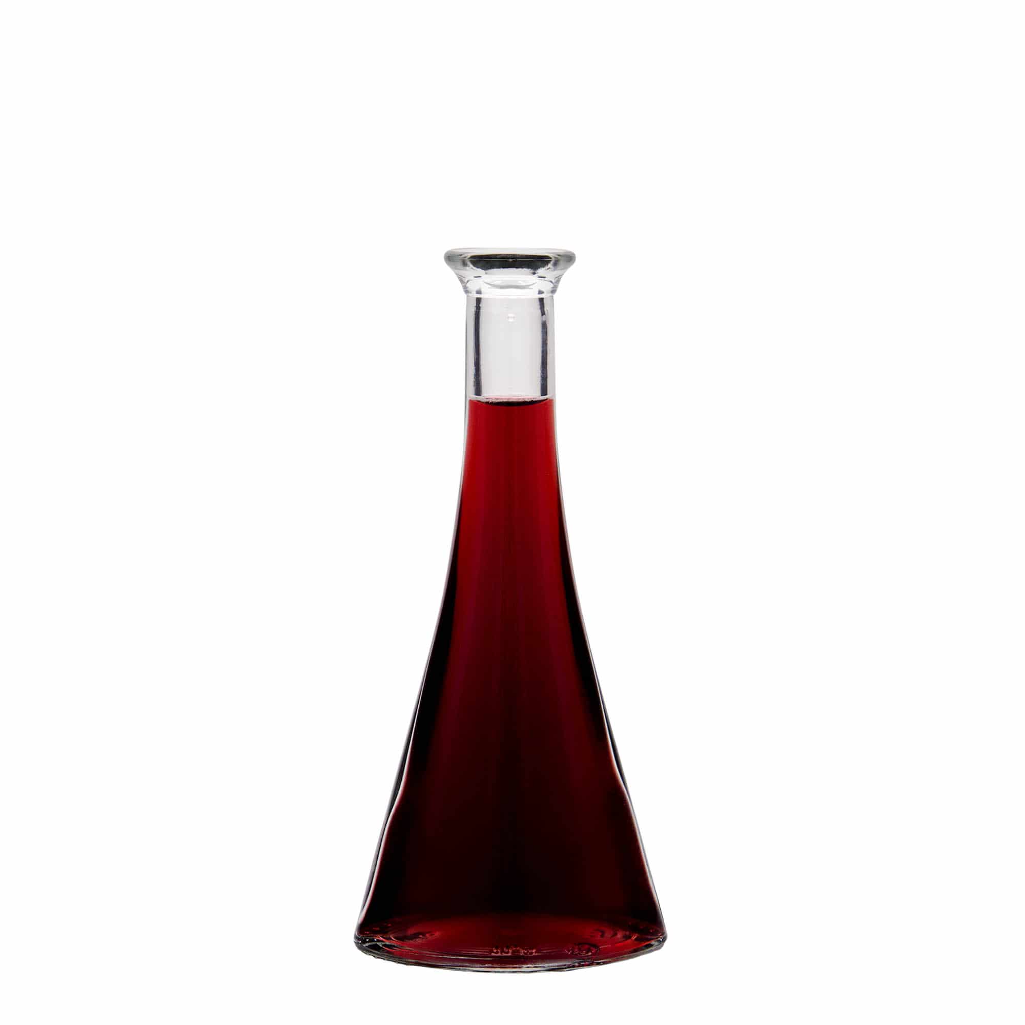 Sticlă din sticlă de 100 ml „Veronica”, semirotundă, închidere: Dop de plută