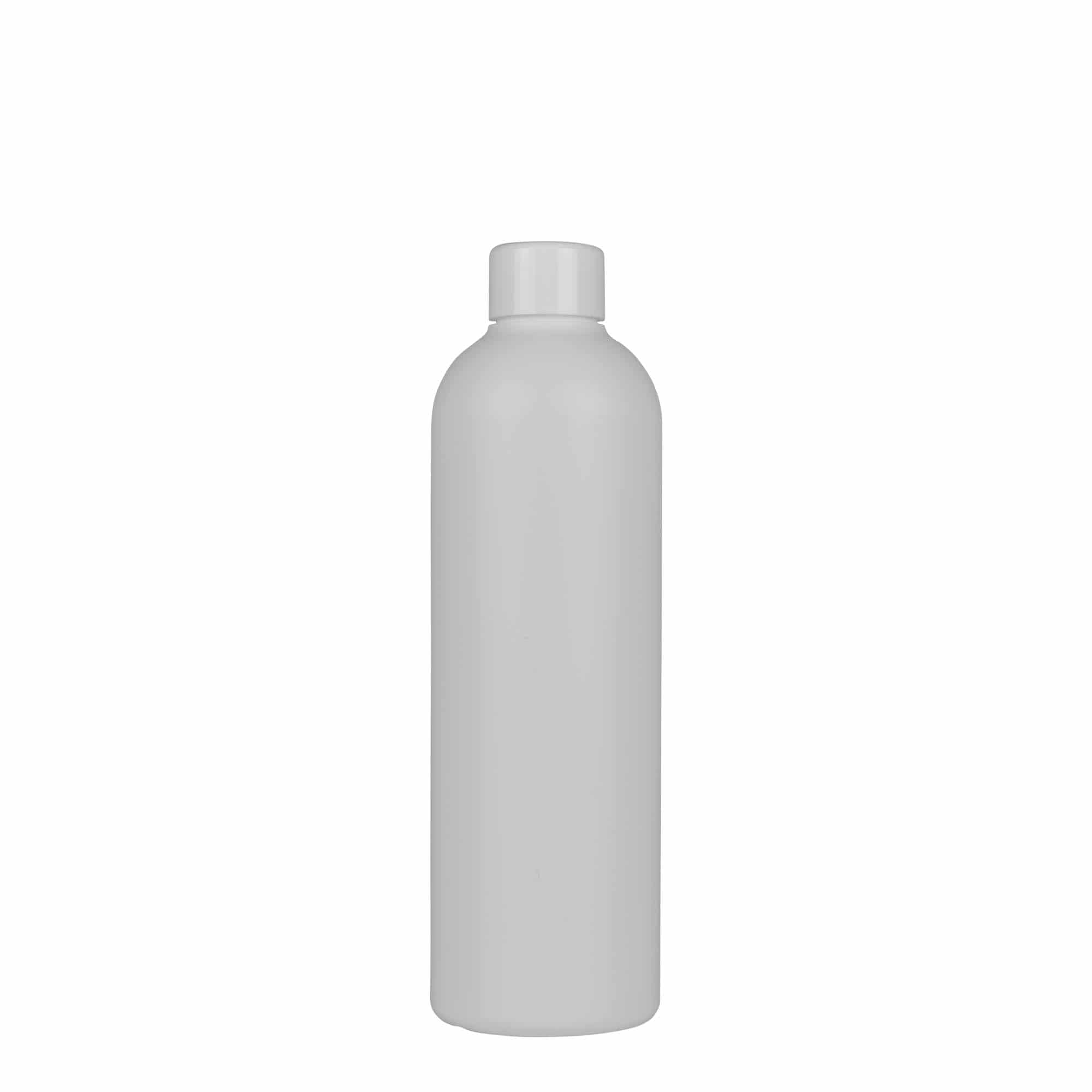 Sticlă din plastic de 300 ml „Tuffy”, HDPE, albă, închidere: GPI 24/410