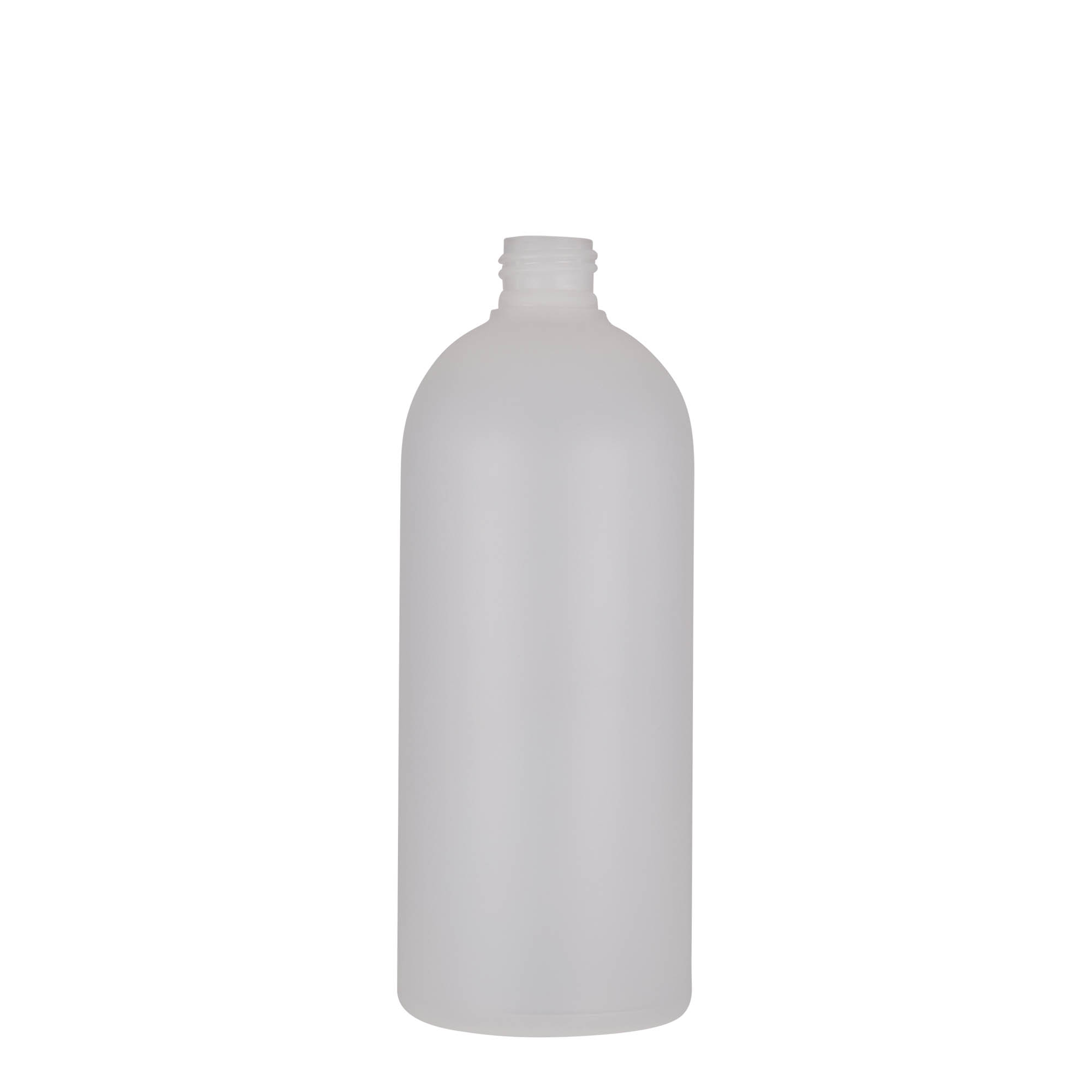 Sticlă din plastic de 500 ml „Tuffy”, HDPE, natur, închidere: GPI 24/410