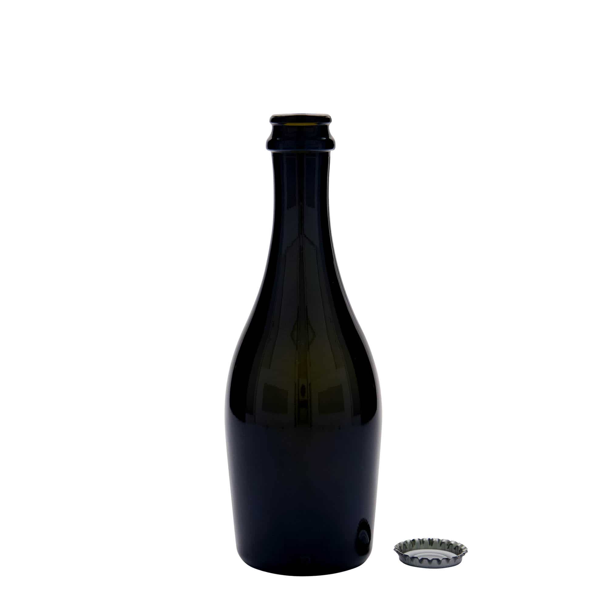 Sticlă de șampanie de 330 ml „Carmen”, sticlă, verde antic, închidere: Capace metalice