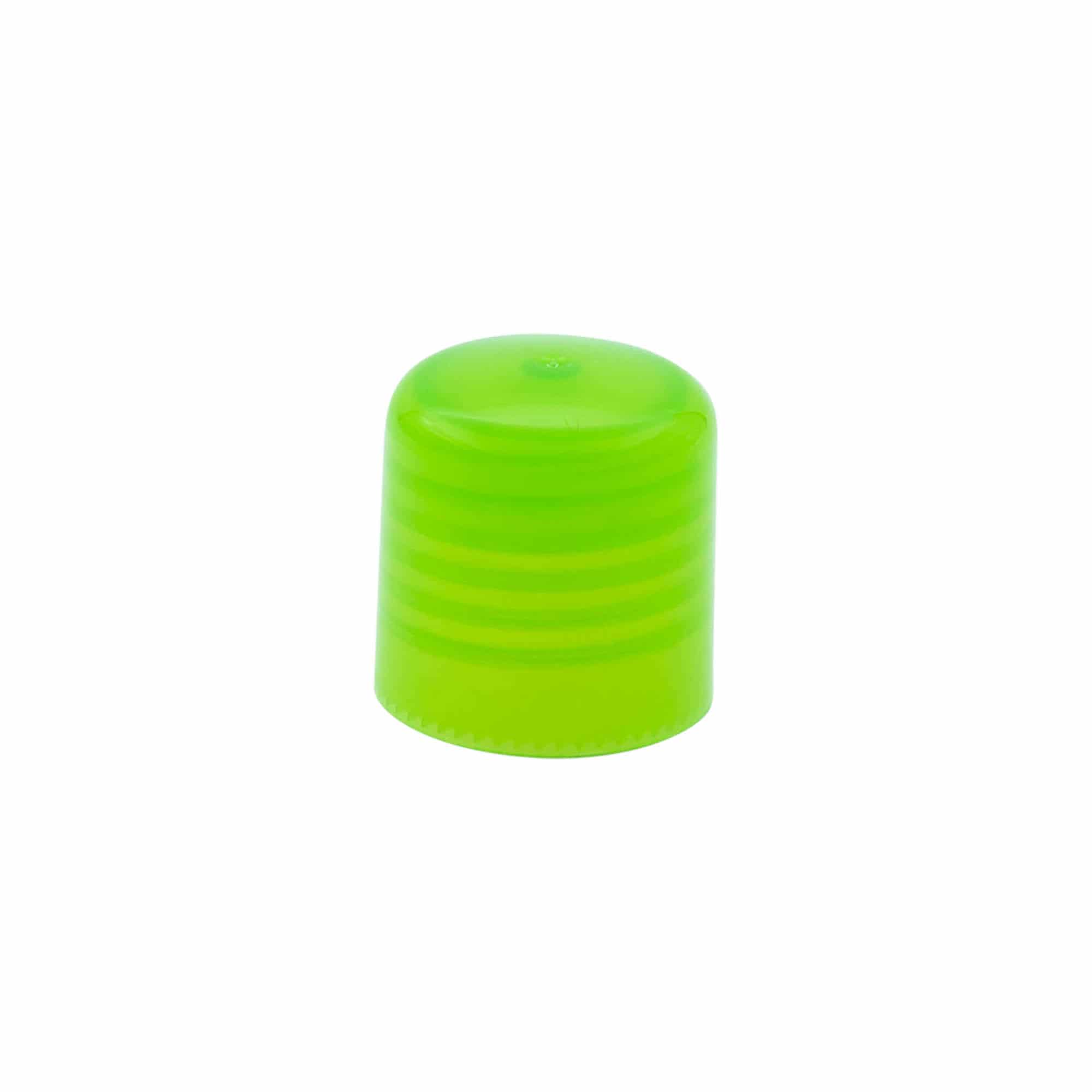 Capac filetat cu spray, material plastic PP, verde, pentru închidere: GPI 24/410