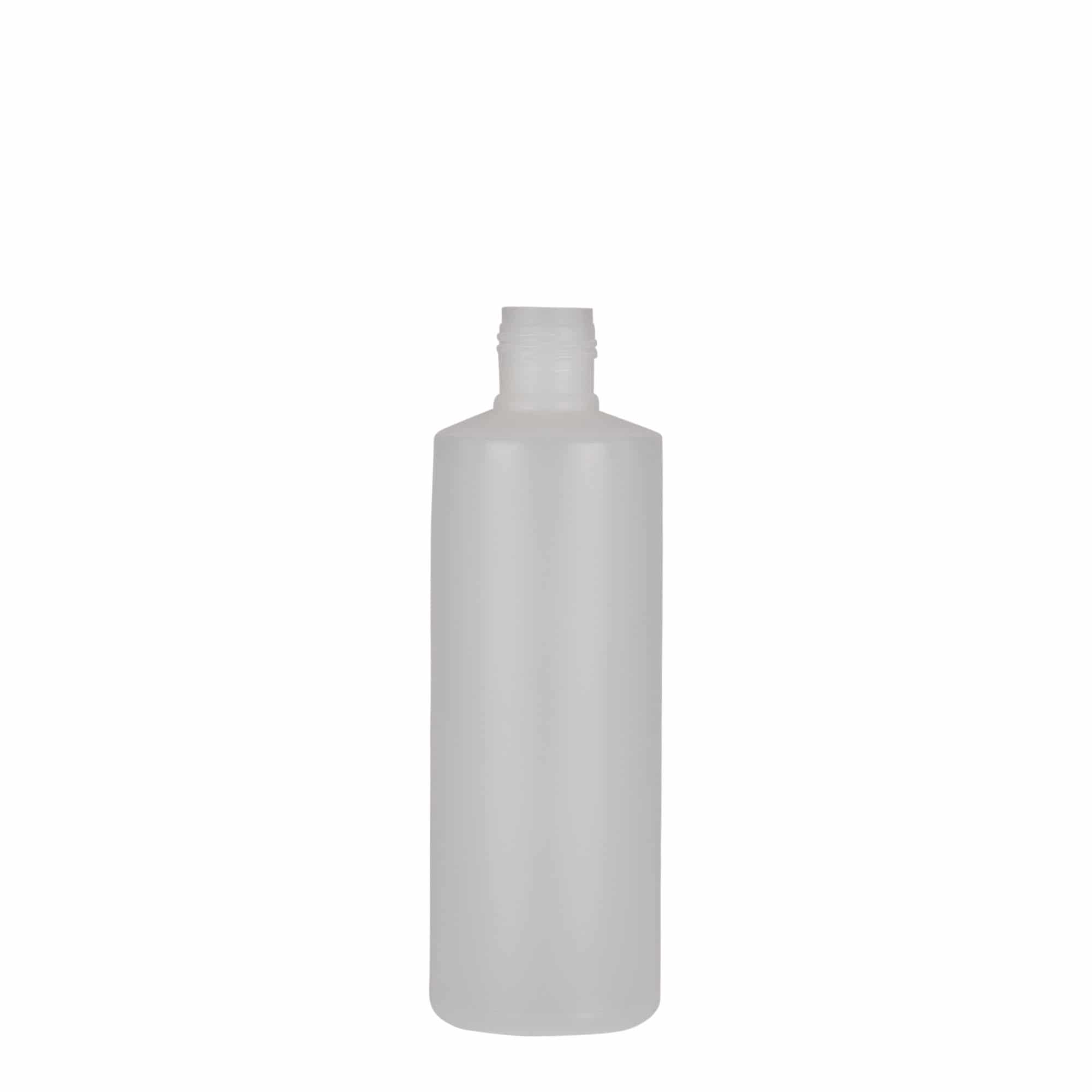 Sticlă cilindrică de 200 ml, material plastic PE, natur, închidere: Capac filetat