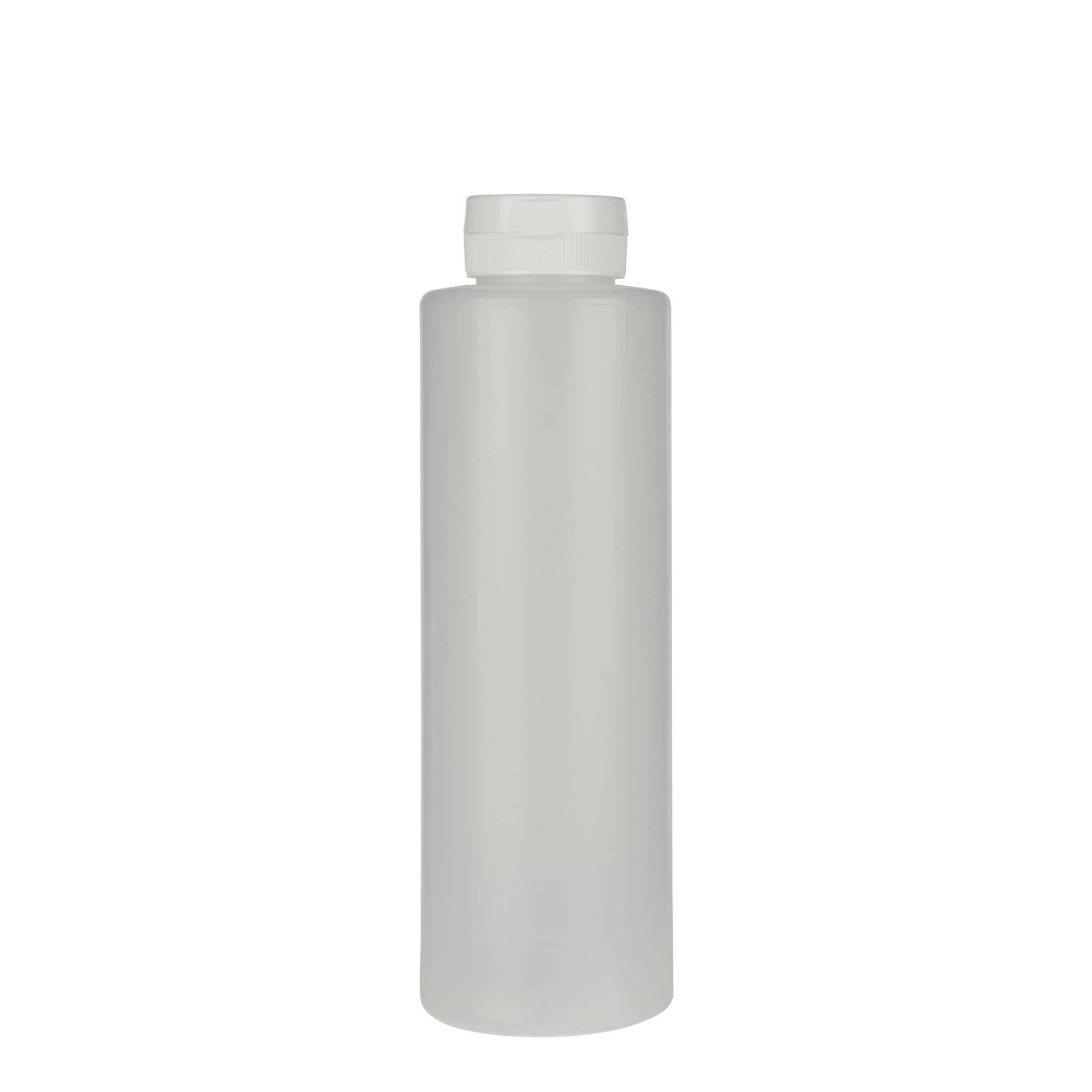 Sticlă pentru sosuri de 500 ml, material plastic LDPE, natur, închidere: GPI 38/400