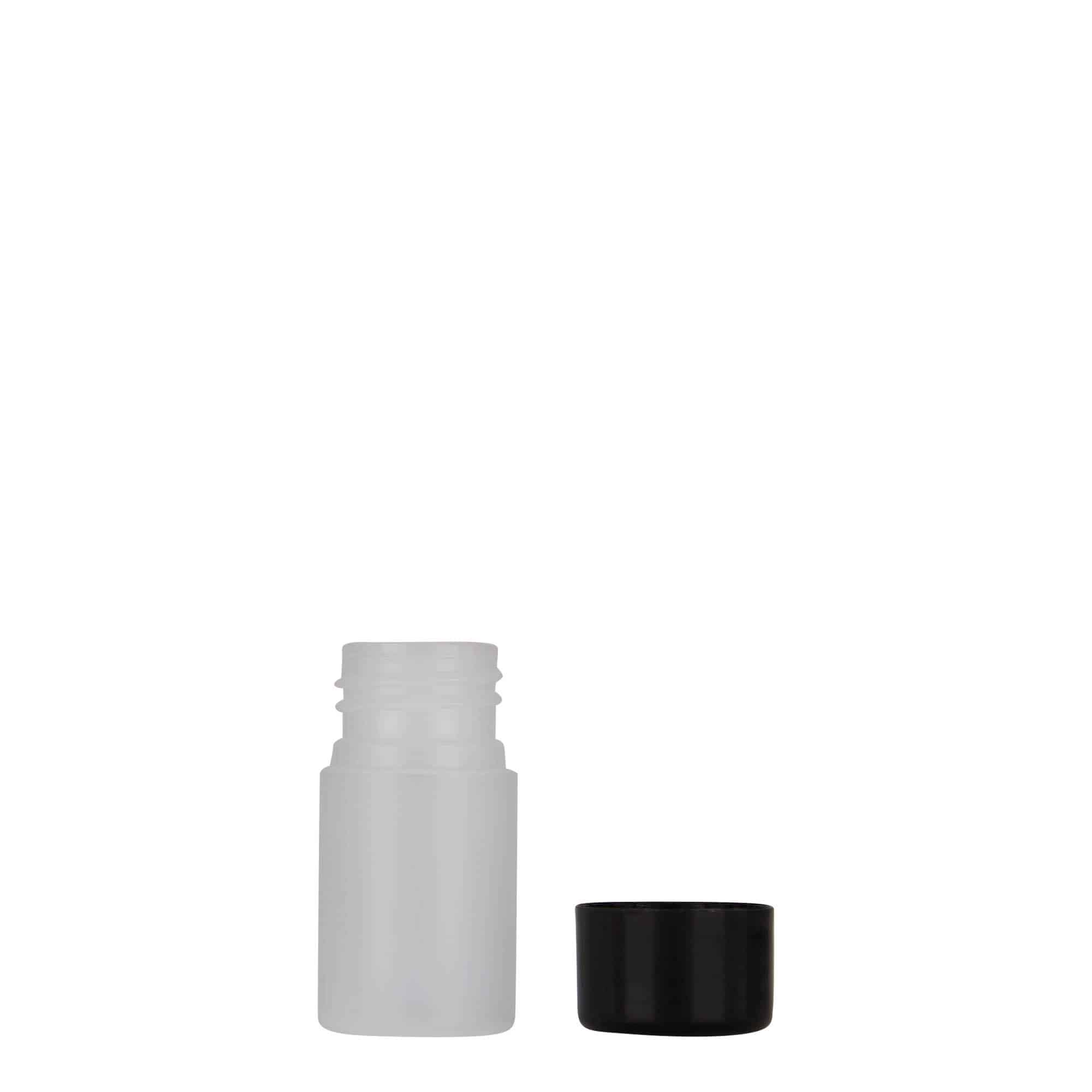 Sticlă din plastic de 15 ml „Tuffy”, HDPE, natur, închidere: GPI 24/410