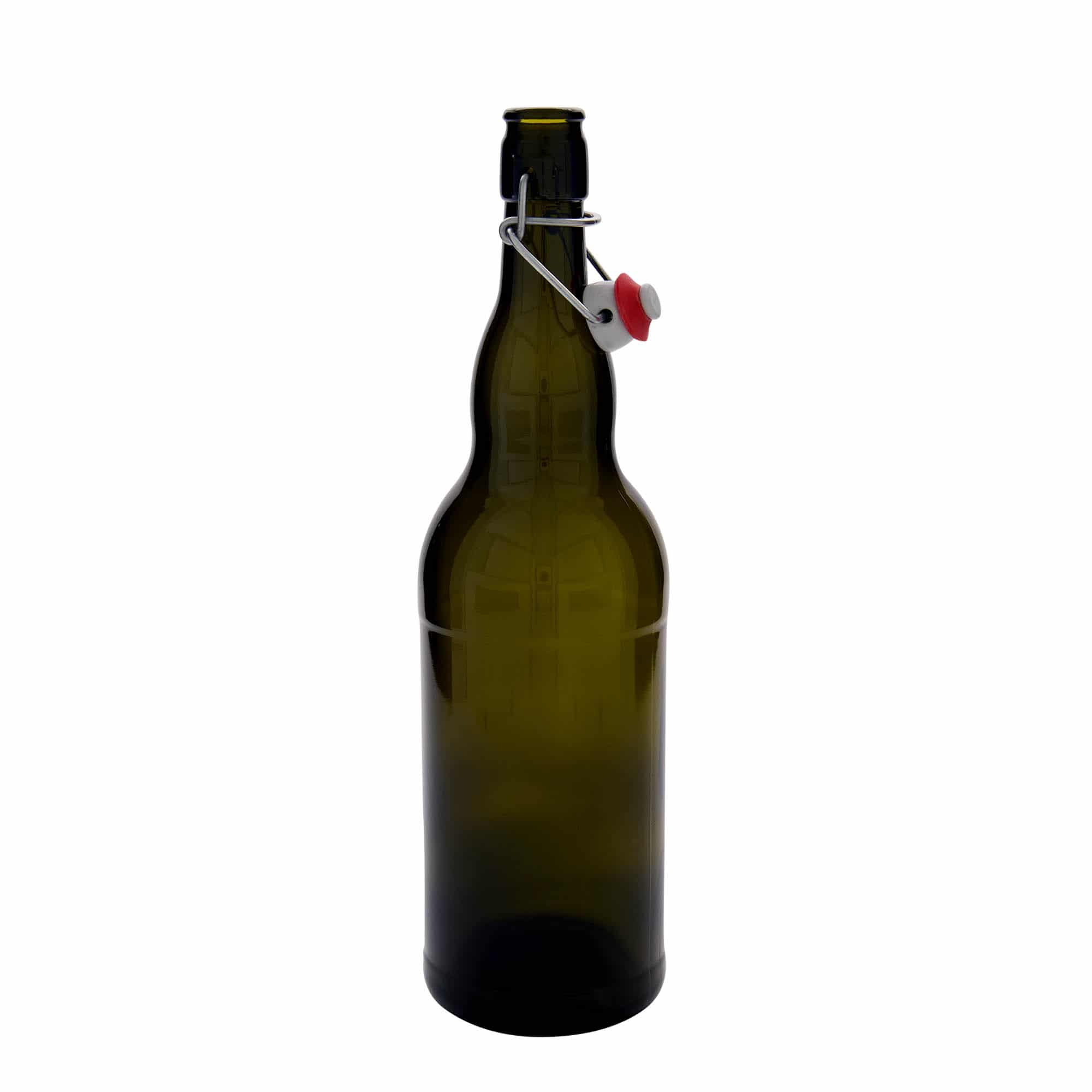 Sticlă de bere de 1.000 ml Belgia, sticlă, verde antic, închidere: Dop tip Swing top