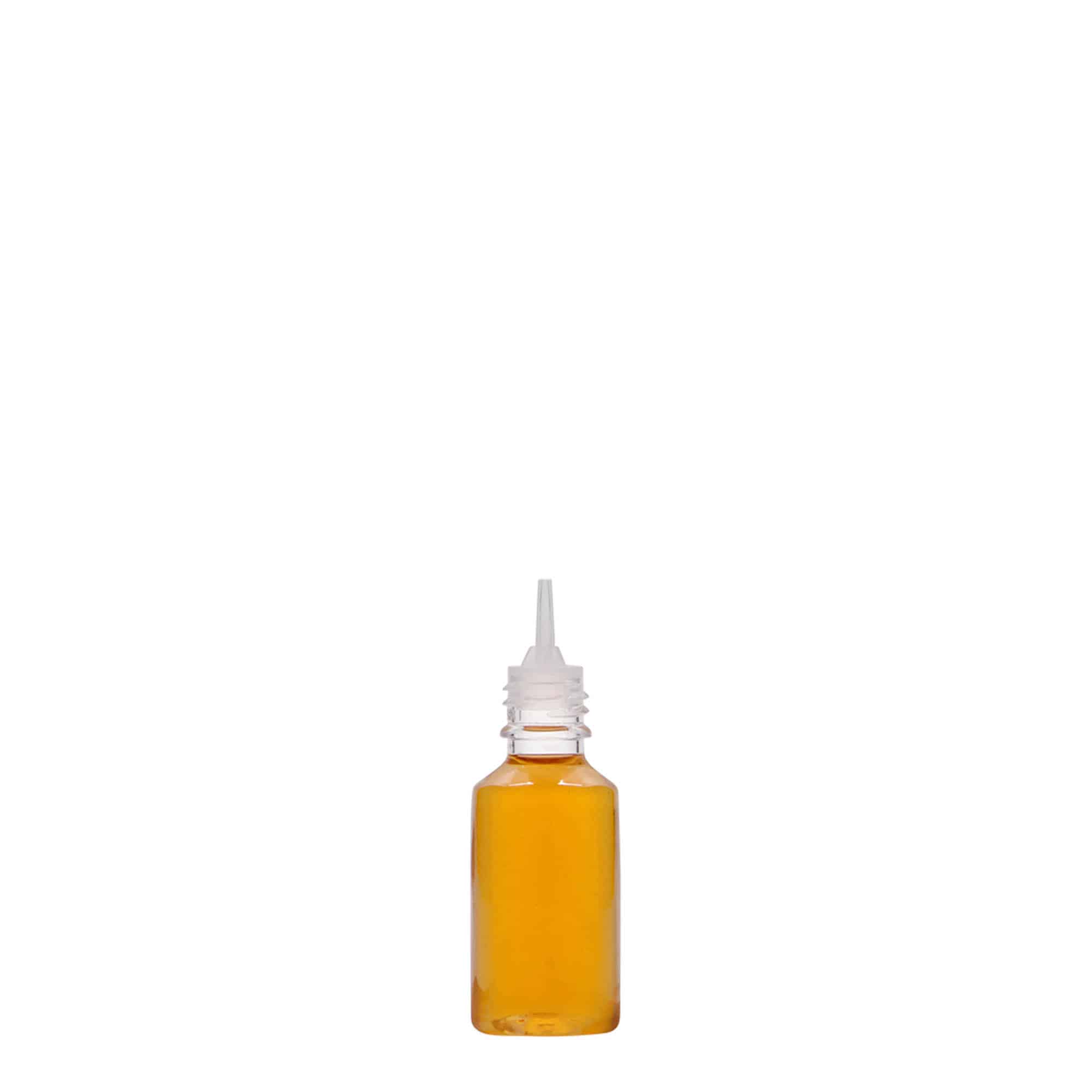 Sticlă PET de 10 ml „E-Liquid” cu sistem de închidere de calitate și siguranță pentru copii, material plastic, închidere: Capac filetat