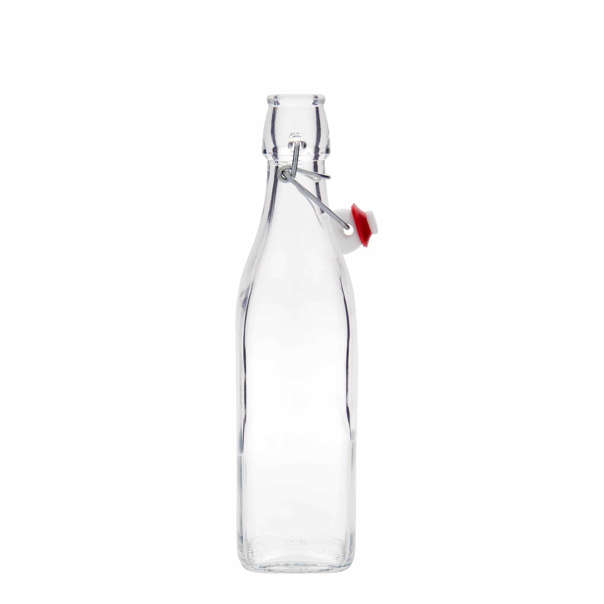 Sticlă din sticlă de 500 ml „Swing”, pătrată, închidere: Dop tip Swing top