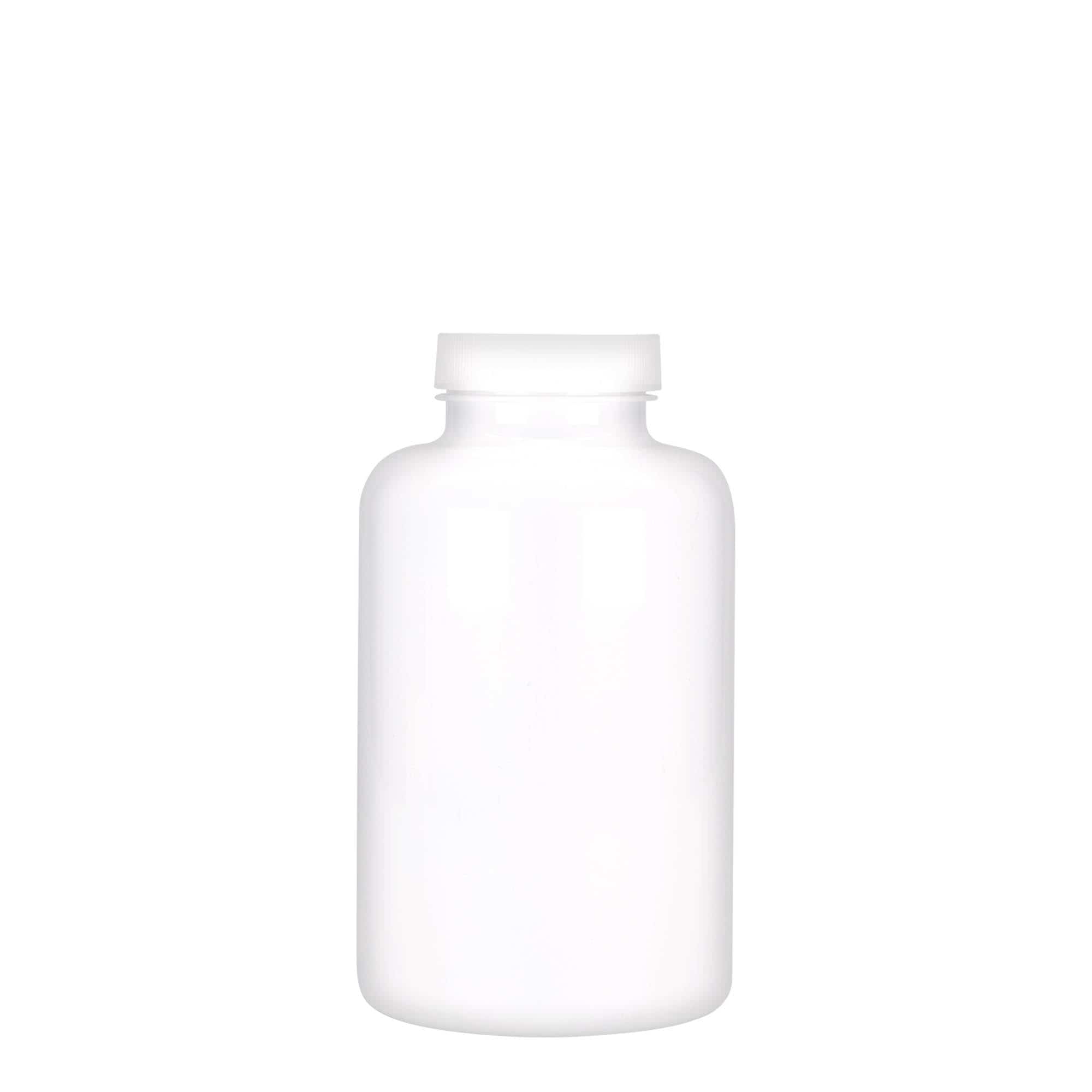 Borcan PET-Packer de 500 ml, material plastic, alb, închidere: GPI 45/400