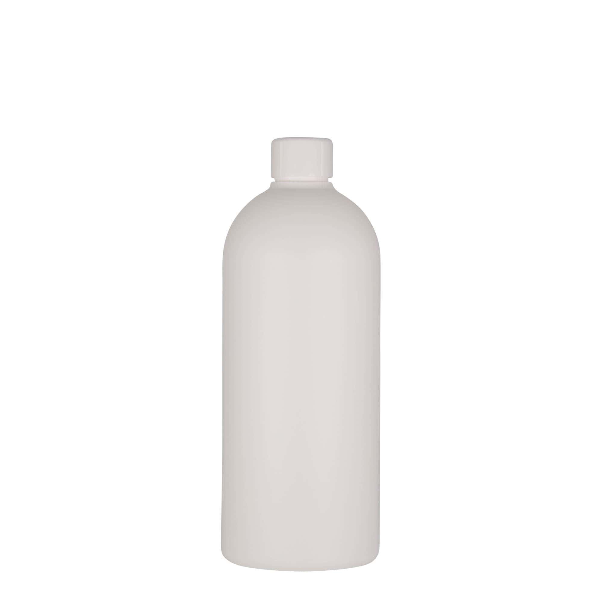 Sticlă din plastic de 500 ml „Tuffy”, HDPE, albă, închidere: GPI 24/410