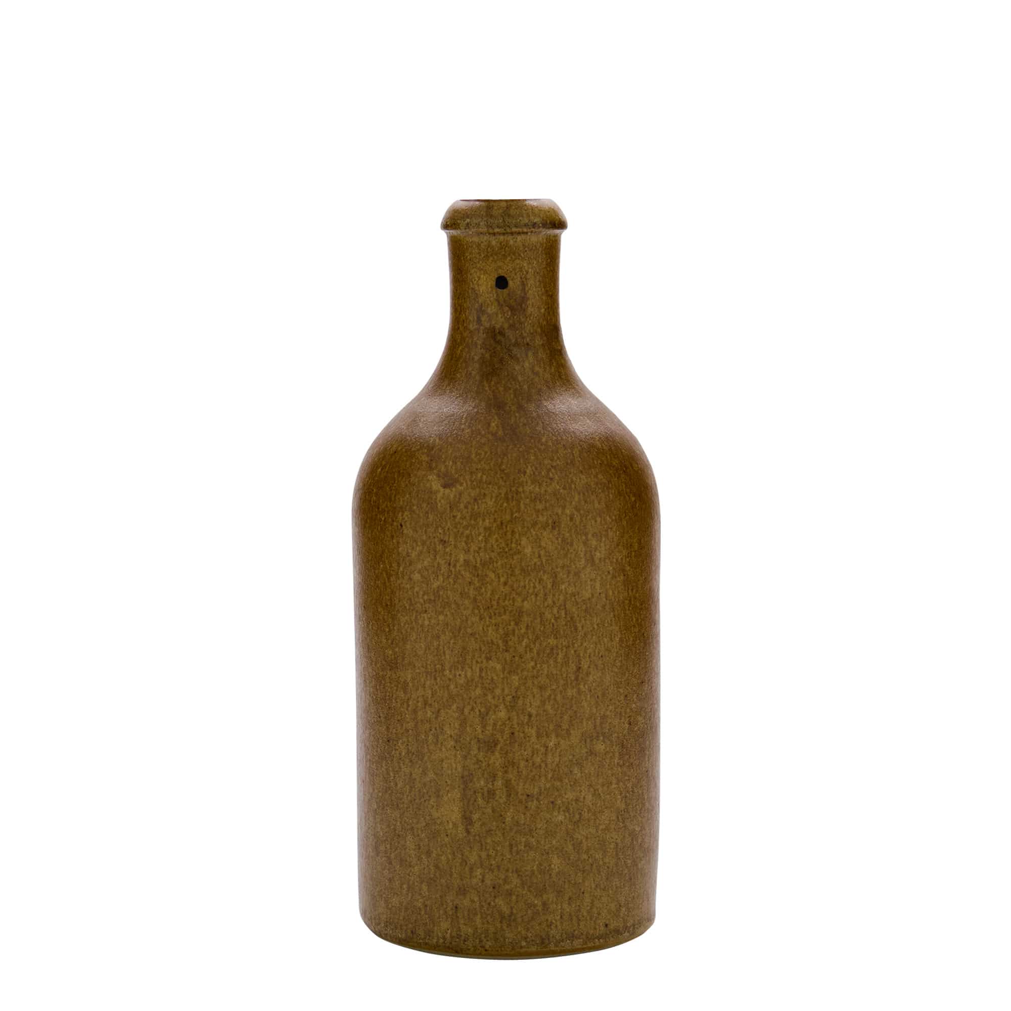 Ulcior de lut de 500 ml, ceramică, maro-cristal, închidere: Dop tip Swing top