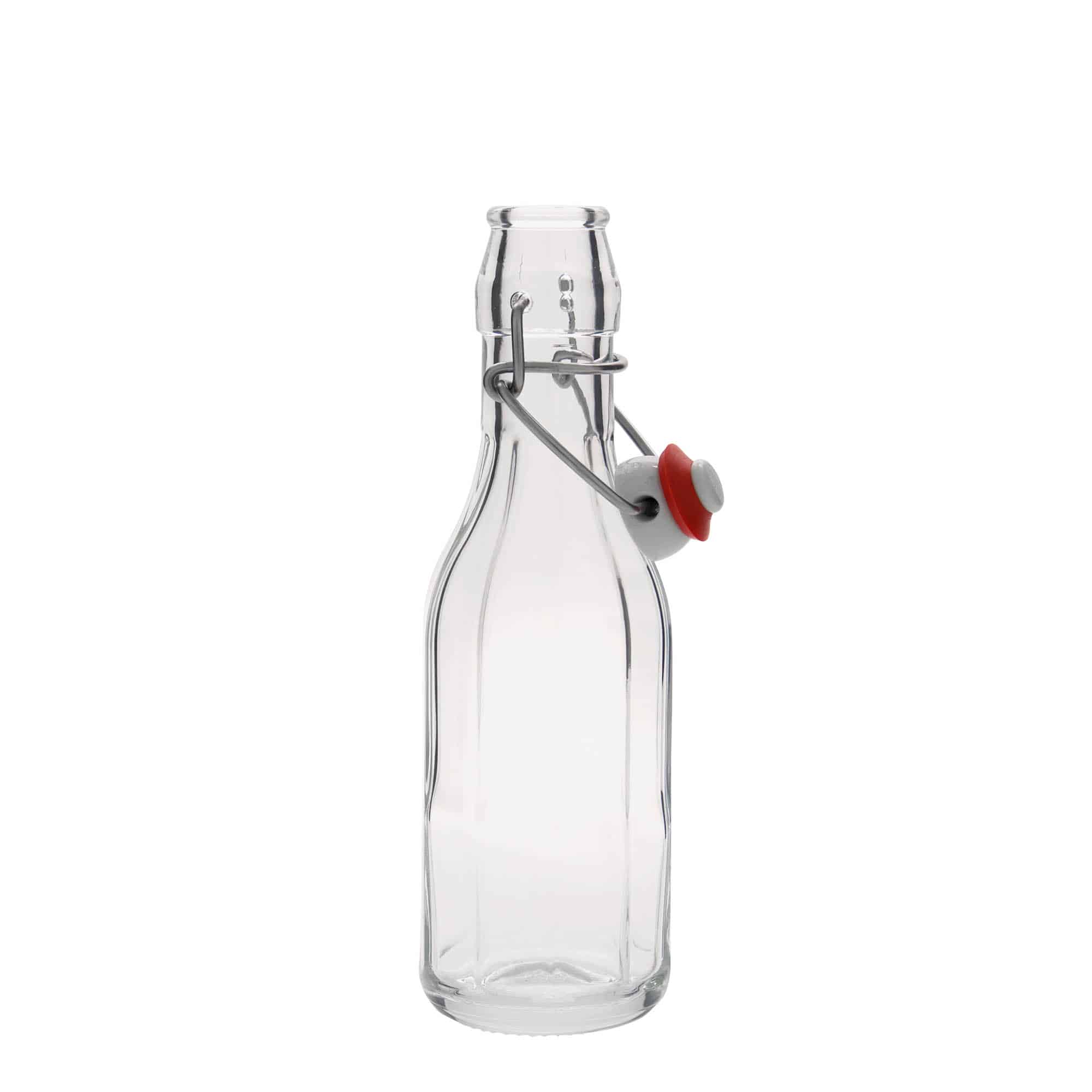 Sticlă din sticlă de 250 ml „Bravo”, decagonal, închidere: Dop tip Swing top