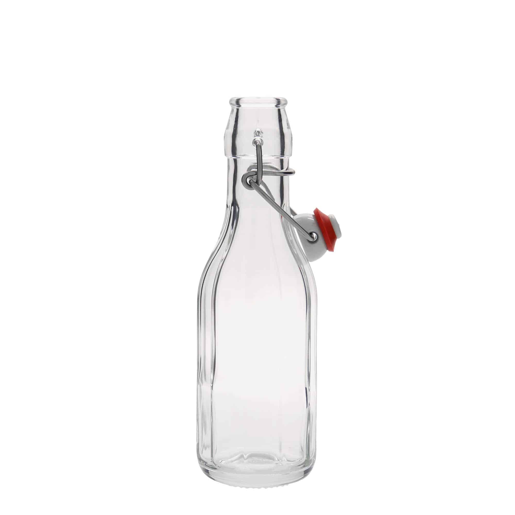 Sticlă din sticlă de 250 ml „Bravo”, decagonal, închidere: Dop tip Swing top