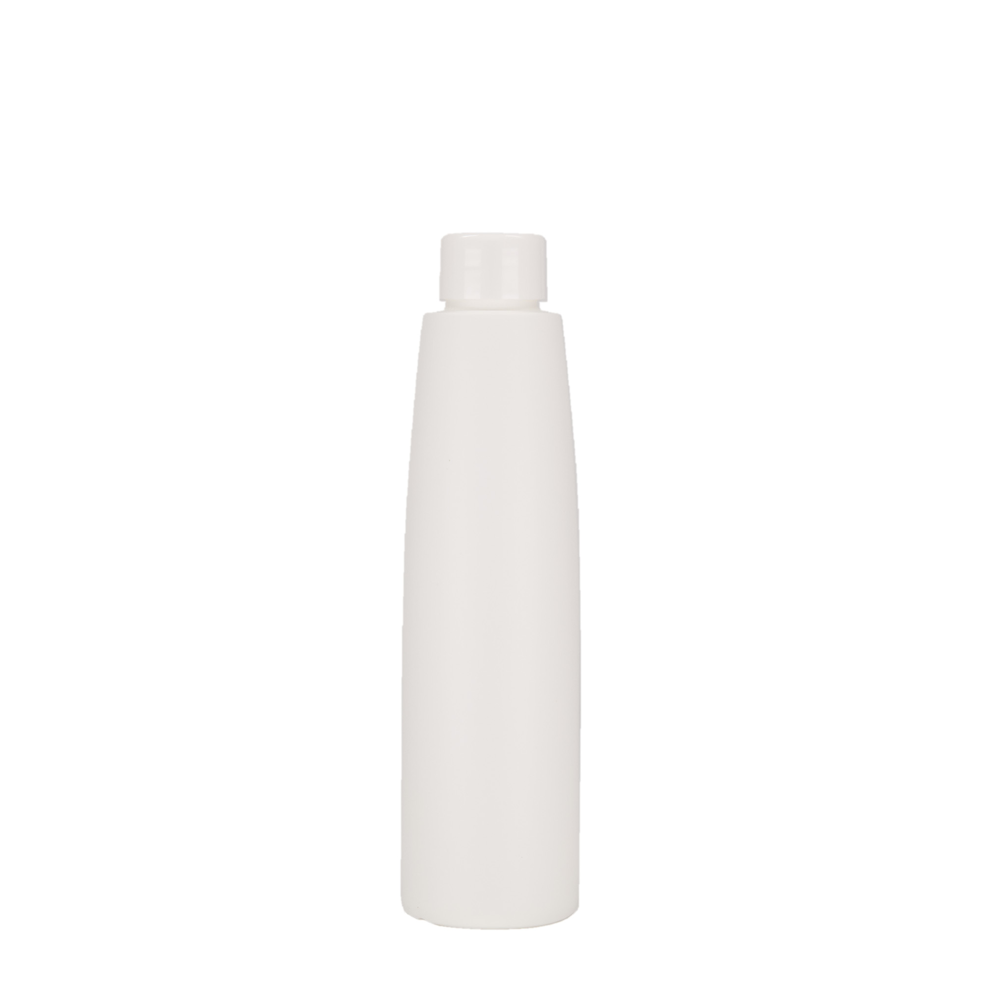 Sticlă din plastic de 200 ml „Donald”, HDPE, albă, închidere: GPI 24/410