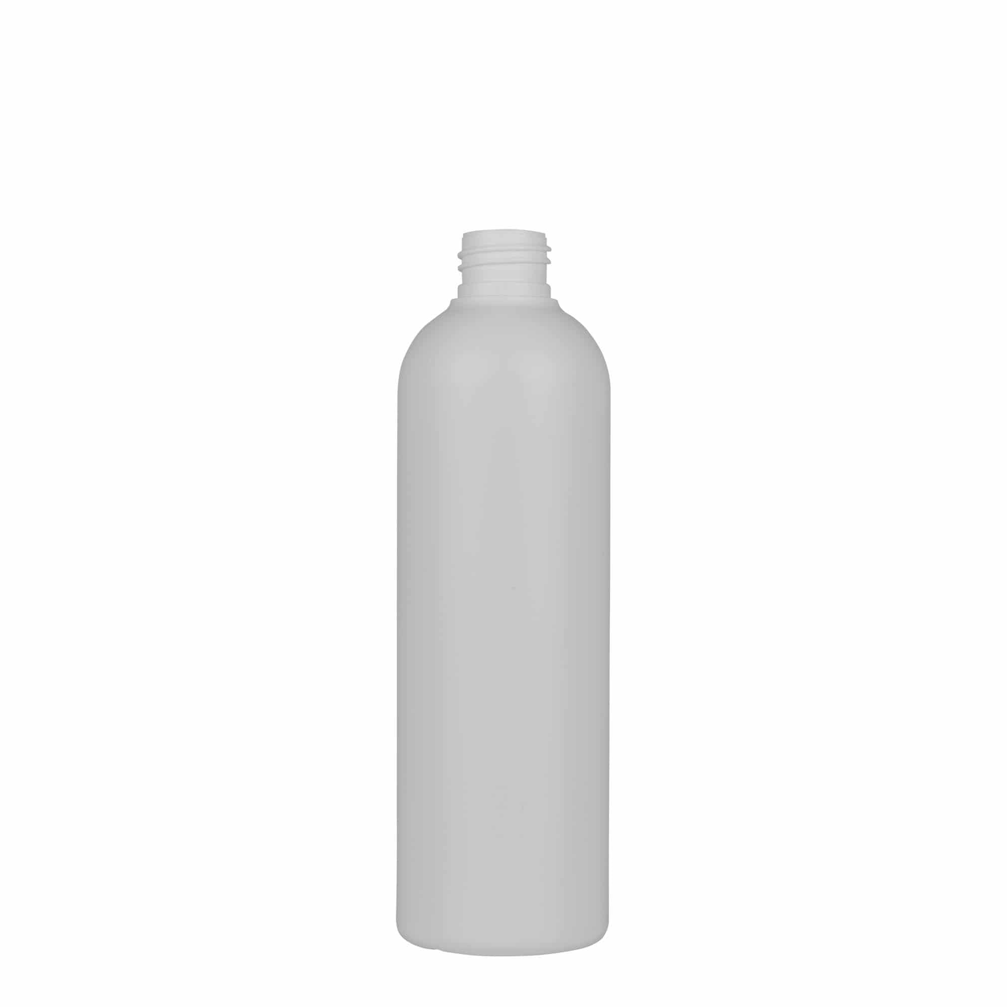 Sticlă din plastic de 300 ml „Tuffy”, HDPE, albă, închidere: GPI 24/410