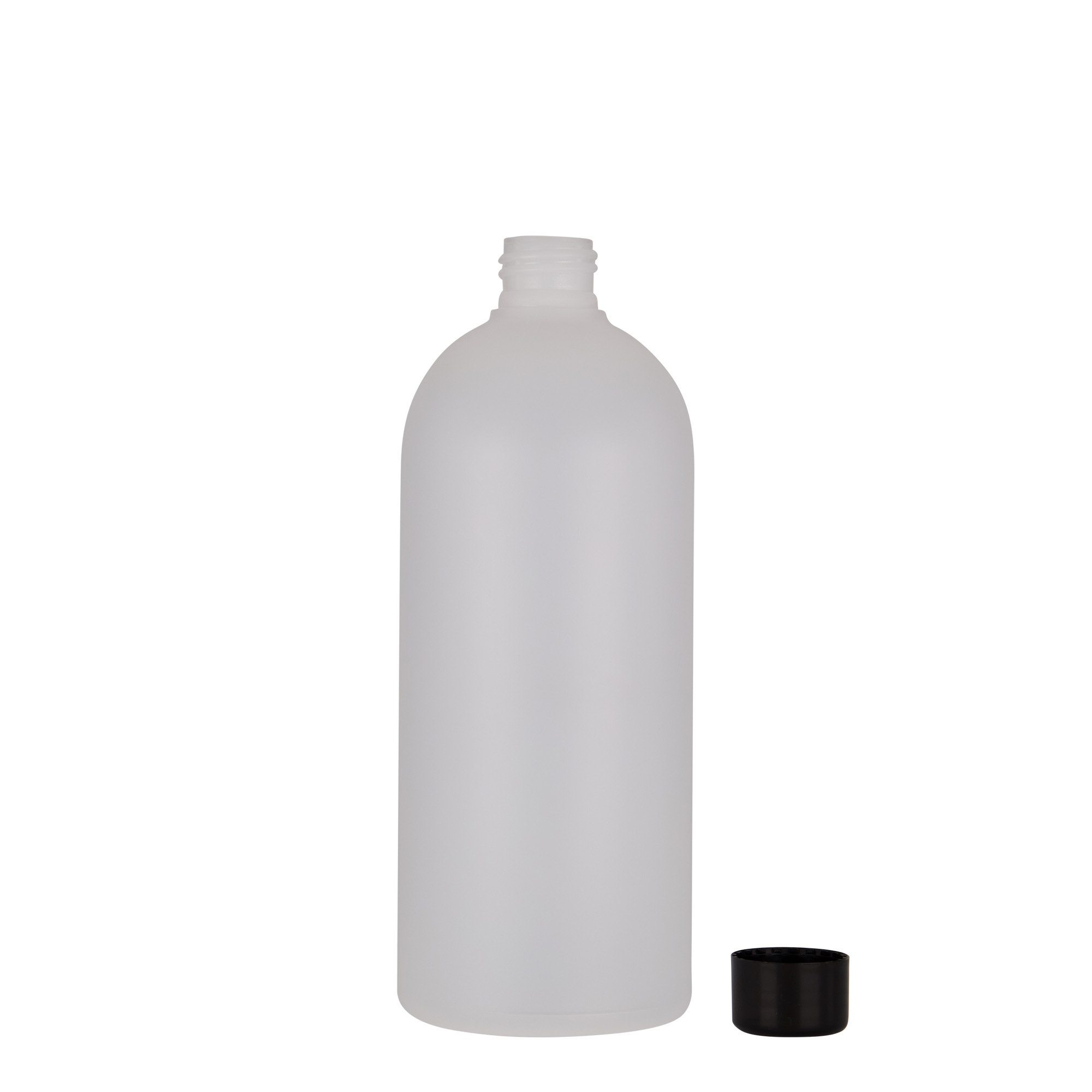 Sticlă din plastic de 500 ml „Tuffy”, HDPE, natur, închidere: GPI 24/410