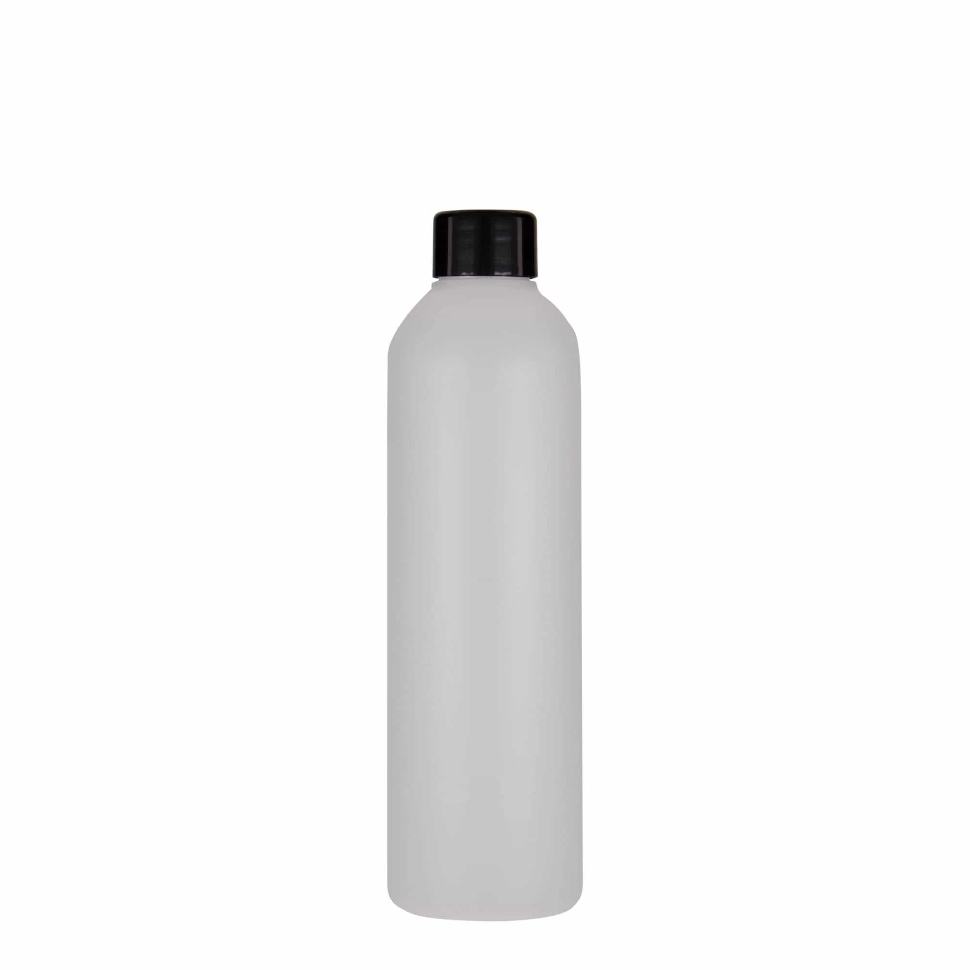 Sticlă din plastic de 250 ml „Tuffy”, HDPE, natur, închidere: GPI 24/410