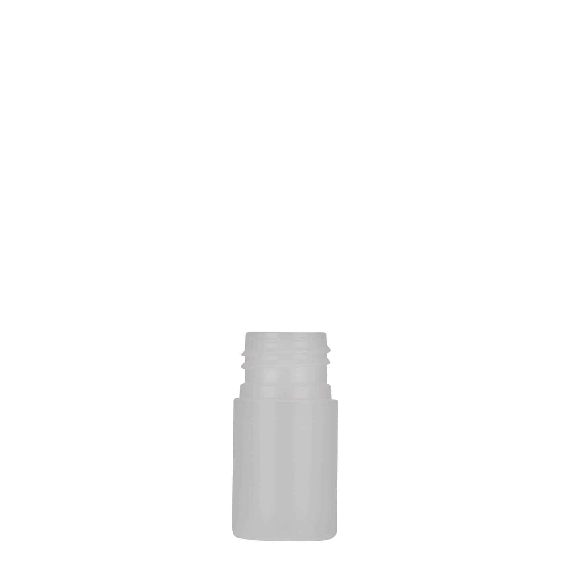 Sticlă din plastic de 15 ml „Tuffy”, HDPE, natur, închidere: GPI 24/410