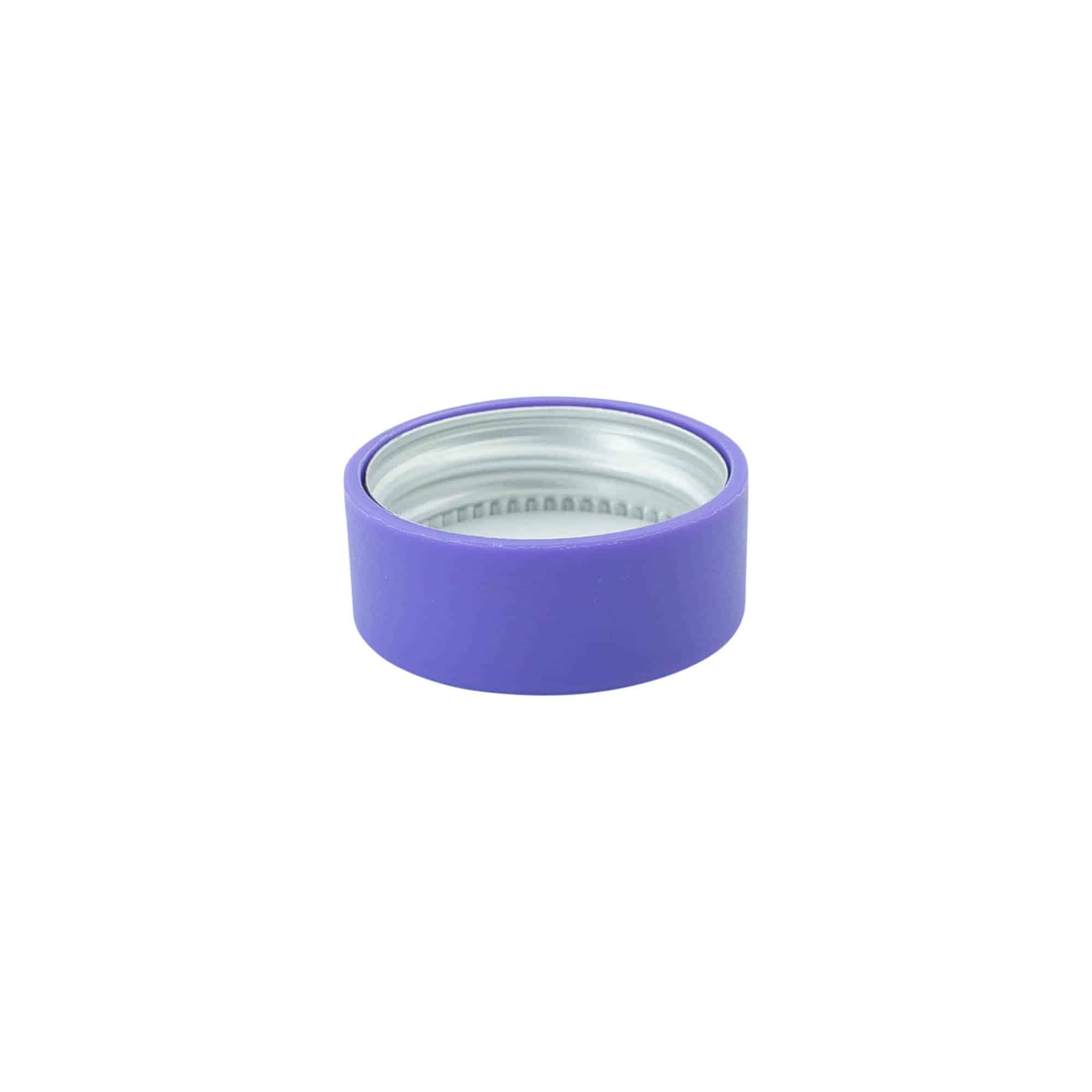 Capac filetat, material plastic ABS, violet, pentru închidere: GPI 28/400