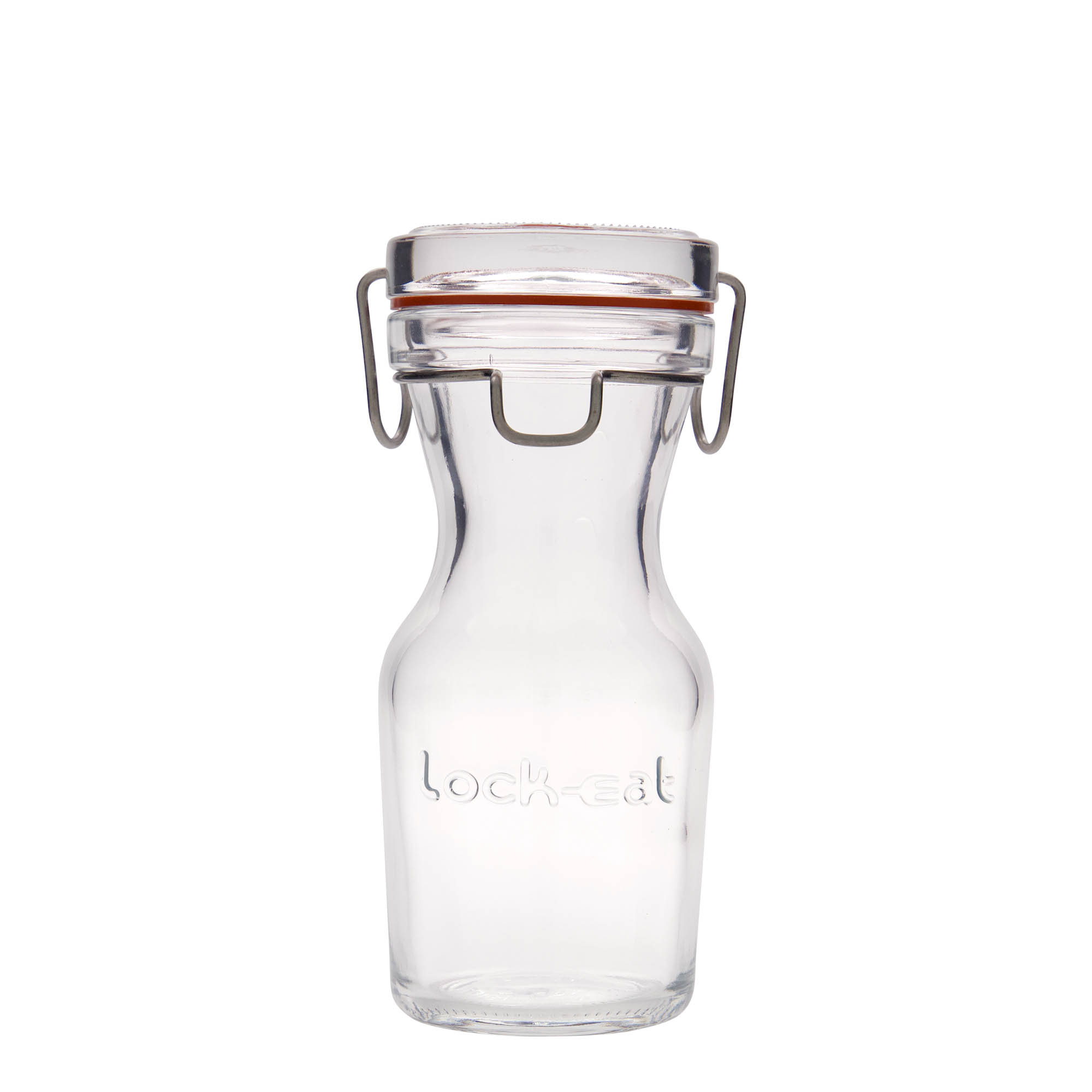 Carafă de sticlă de 250 ml „Lock-Eat”, închidere: Capac ermetic