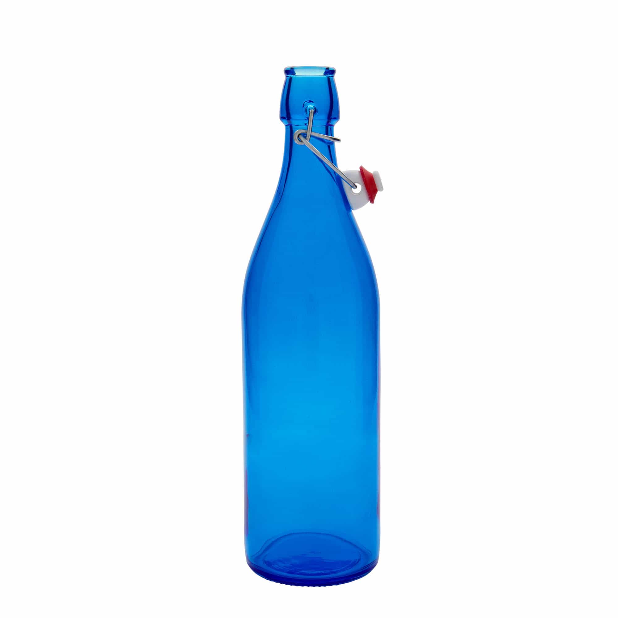 Sticlă din sticlă de 1.000 ml „Giara”, albastră, închidere: Dop tip Swing top