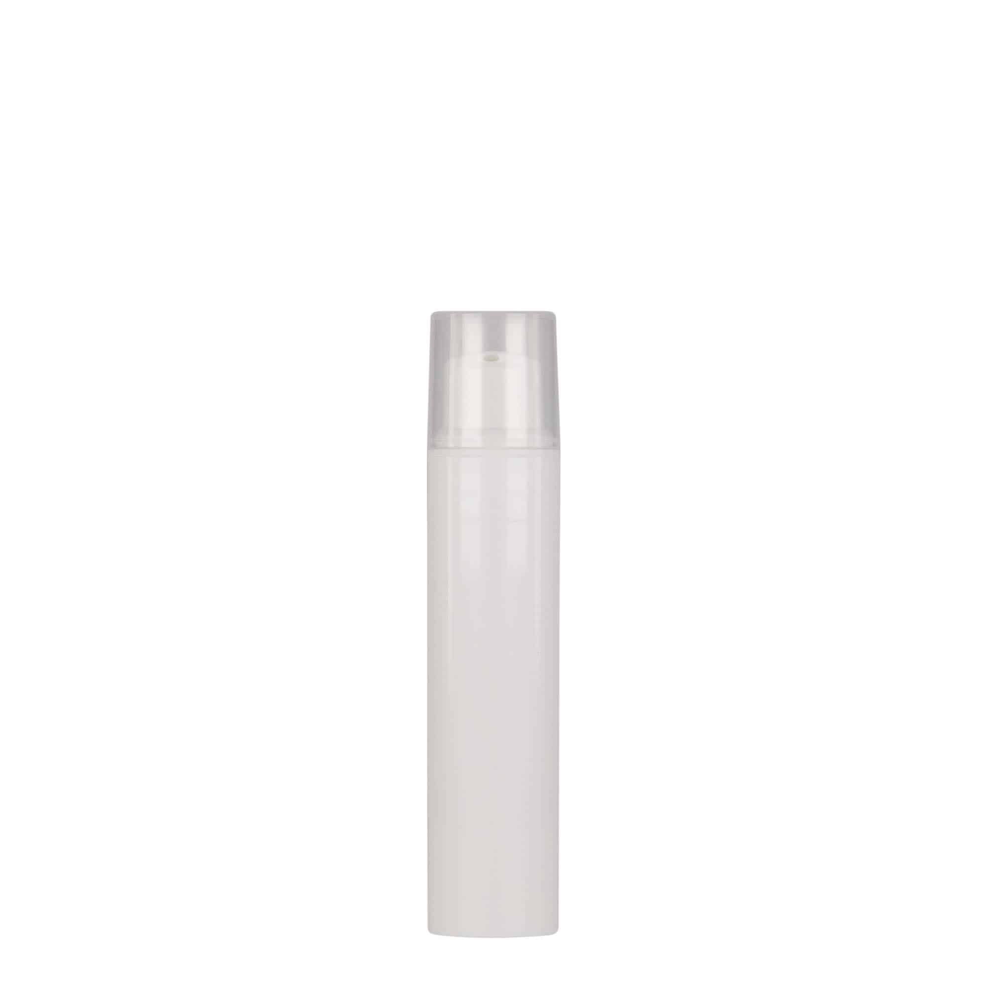 Dozator fără aer de 15 ml „Nano”, material plastic PP, alb