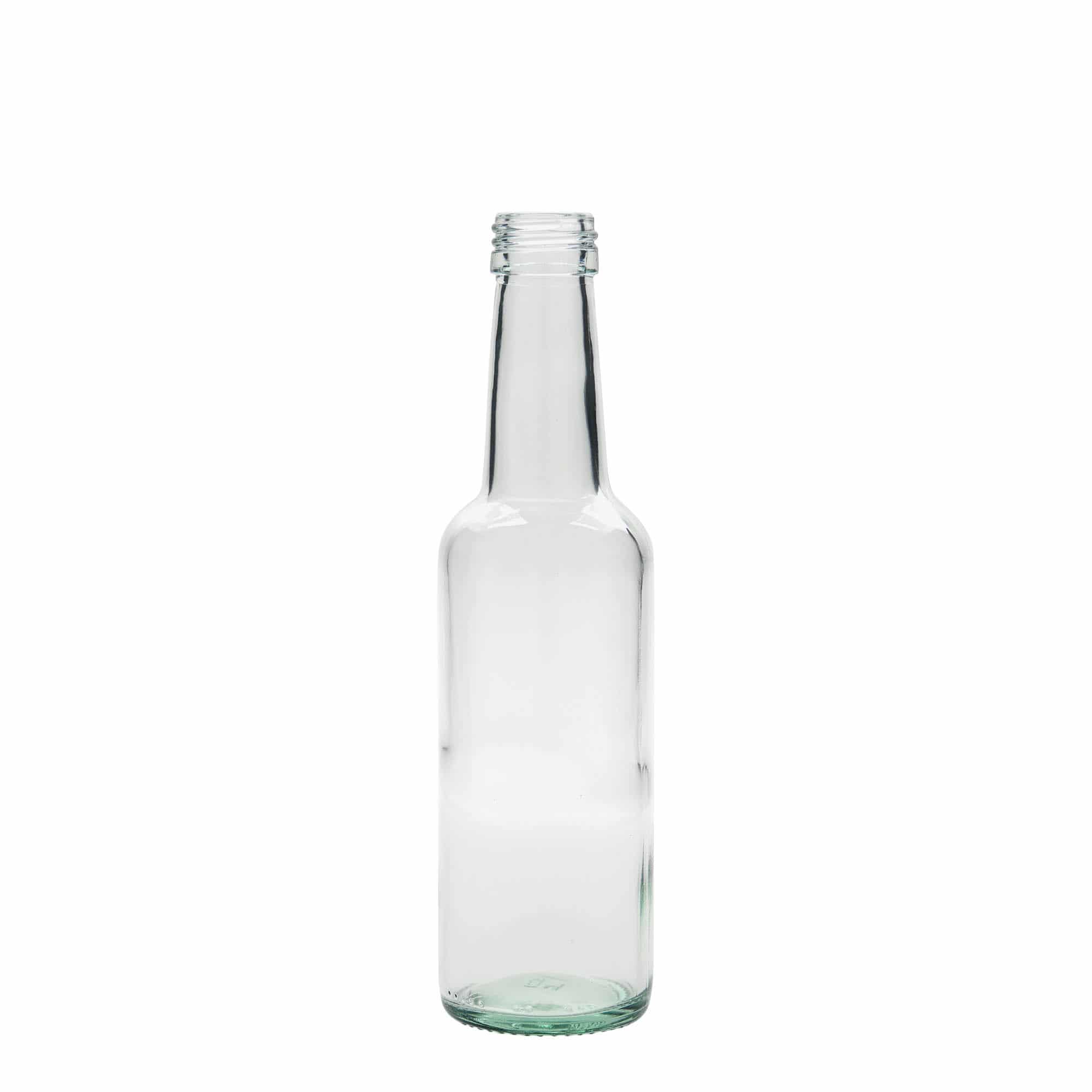 Sticlă din sticlă cu gât drept de 250 ml, închidere: PP 28