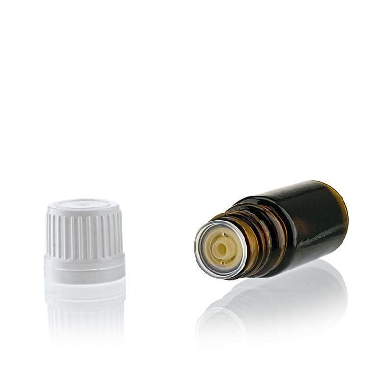 Sticlă medicinală de 5 ml, sticlă, maro, închidere: DIN 18