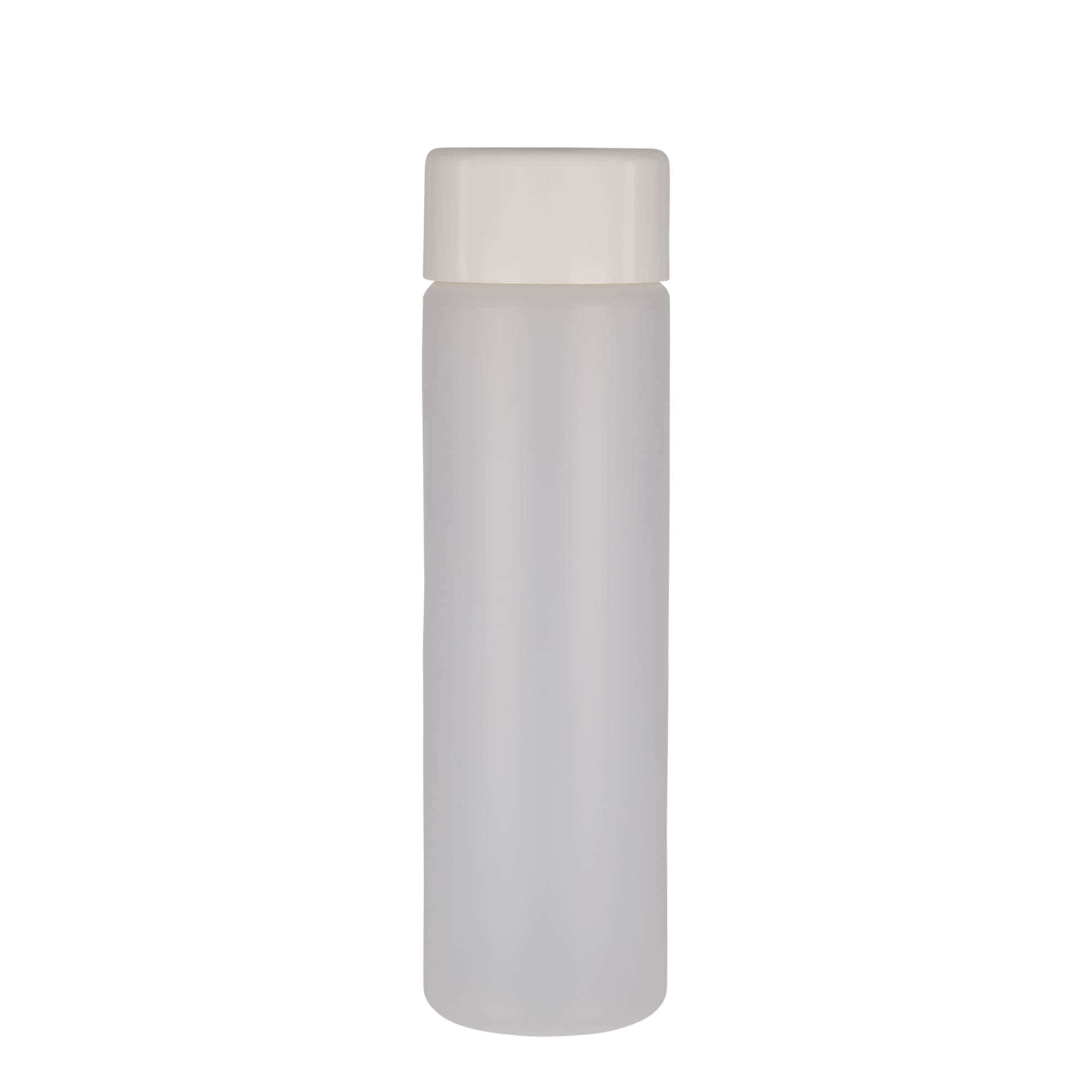 Sticlă cilindrică de 500 ml, material plastic PE, natur, închidere: Capac filetat