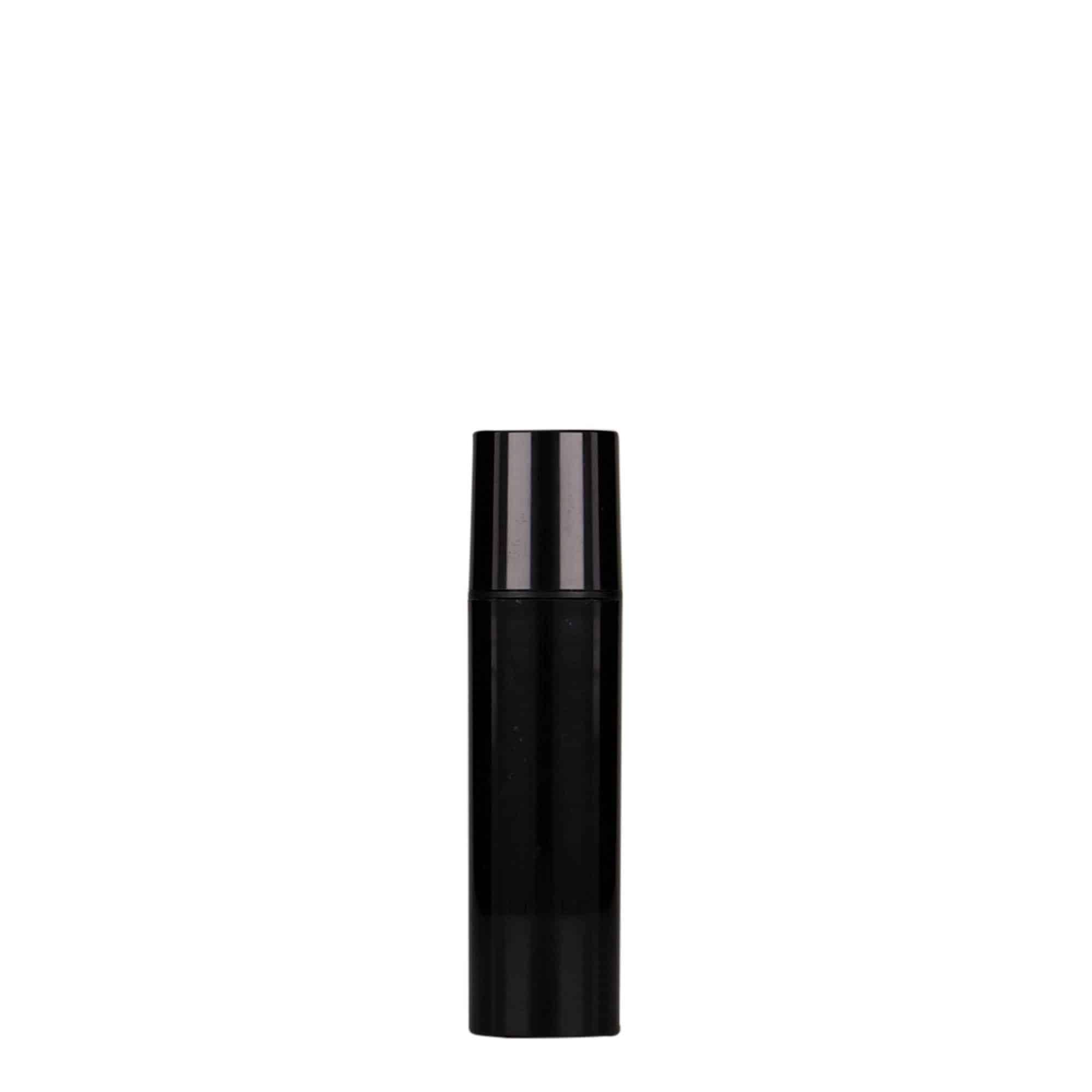 Dozator fără aer de 10 ml „Nano”, material plastic PP, negru