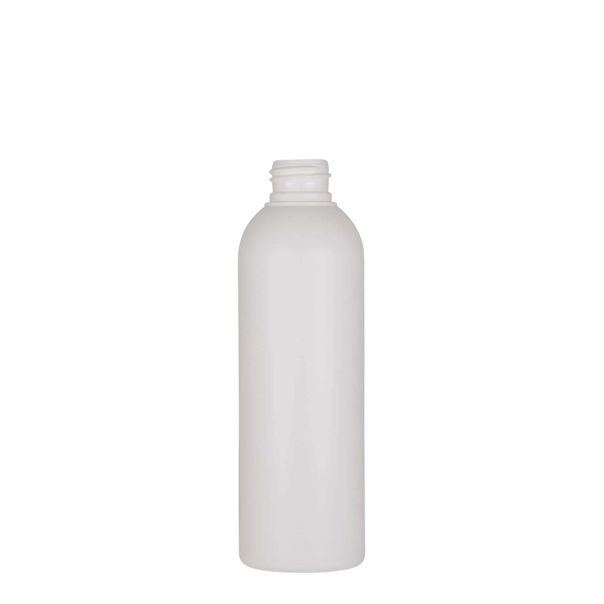 Sticlă din plastic de 200 ml „Tuffy”, HDPE, albă, închidere: GPI 24/410