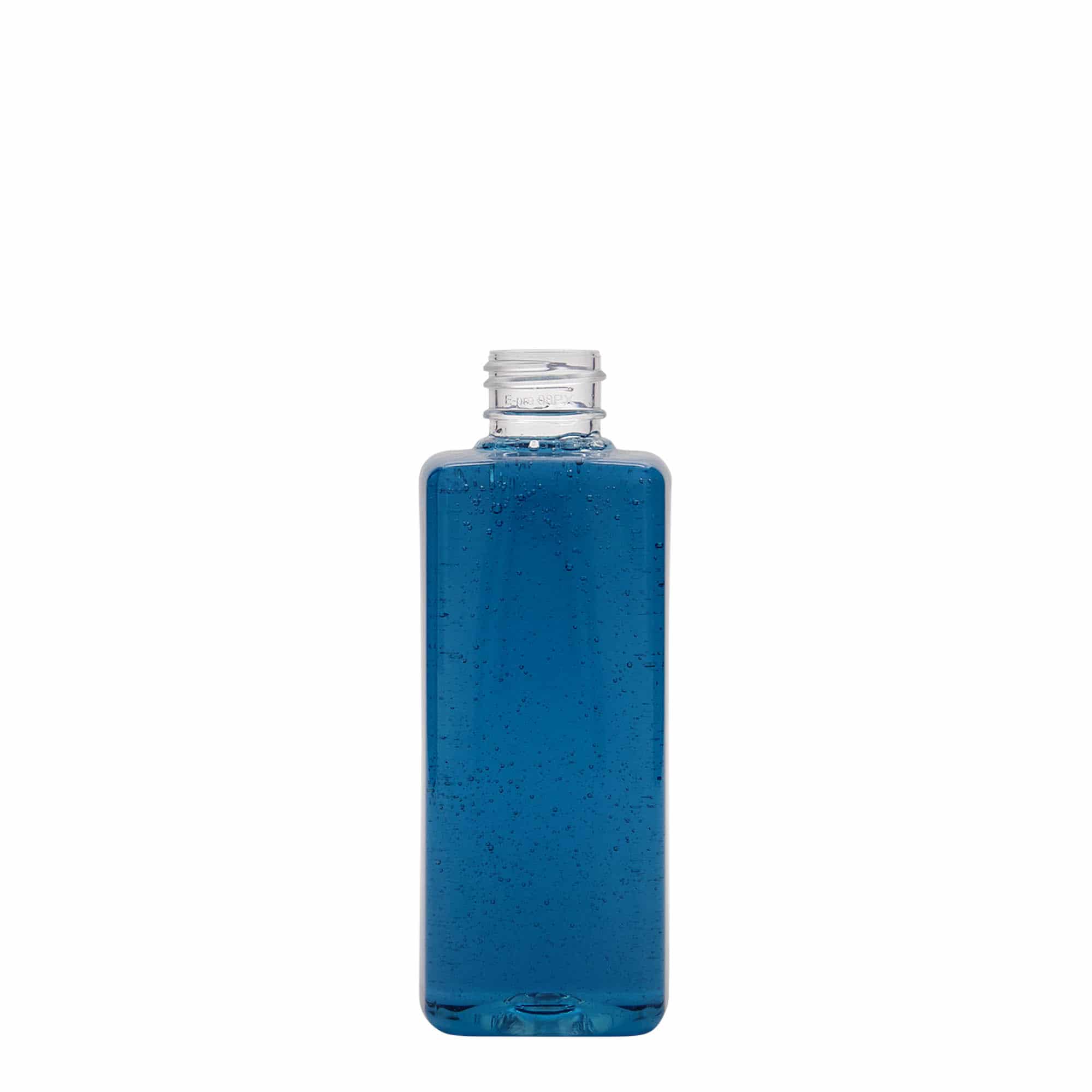 Sticlă PET de 200 ml „Karl”, pătrată, material plastic, închidere: GPI 24/410