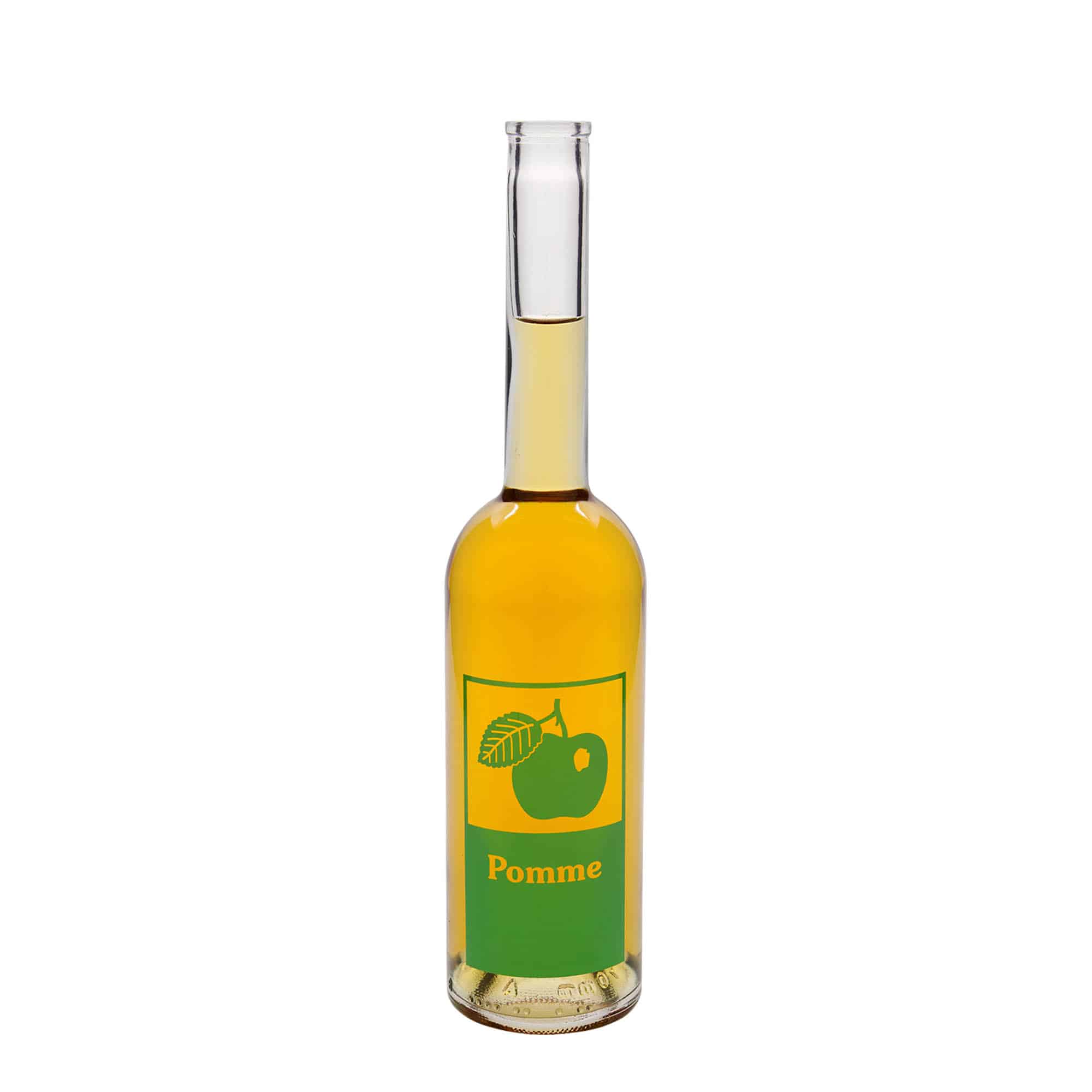 Sticlă din sticlă de 500 ml „Opera”, motiv decorativ: Pomme, închidere: Dop de plută