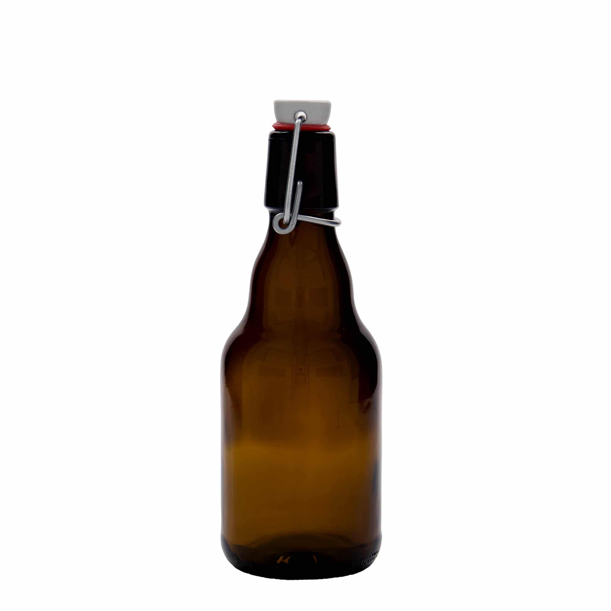 Sticlă de bere de 330 ml „Steinie”, sticlă, maro, închidere: Dop tip Swing top