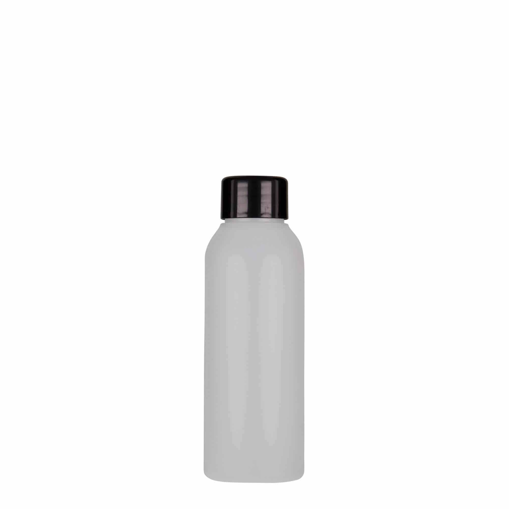 Sticlă din plastic de 100 ml „Tuffy”, HDPE, natur, închidere: GPI 24/410