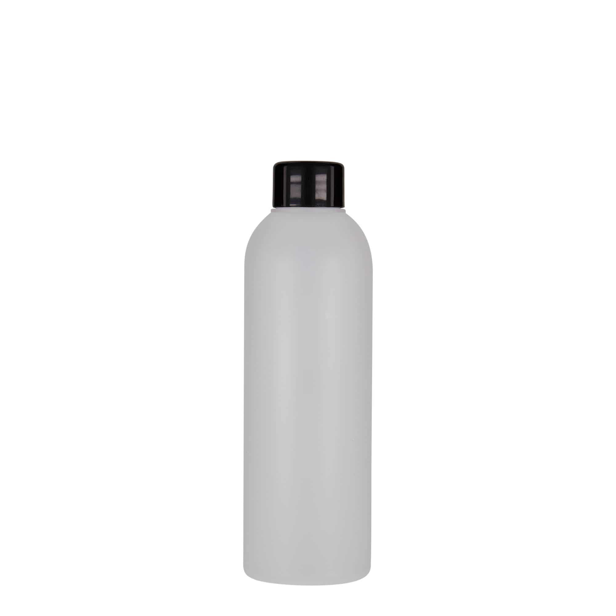 Sticlă din plastic de 200 ml „Tuffy”, HDPE, natur, închidere: GPI 24/410