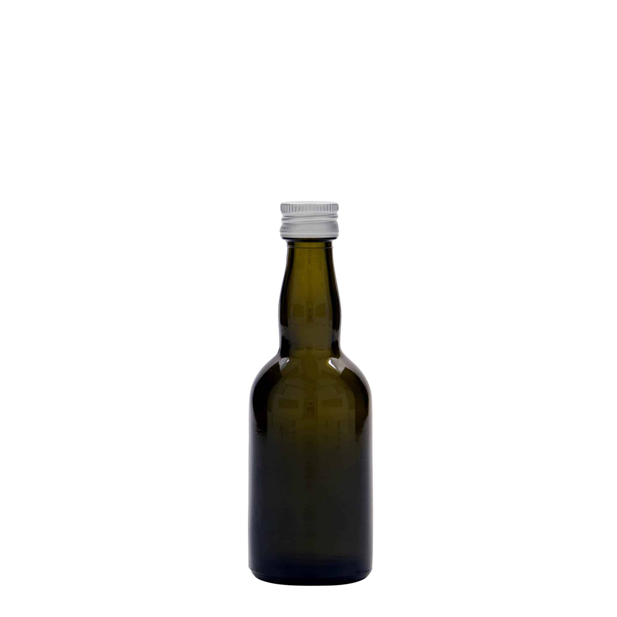 Sticlă din sticlă de 50 ml „Proba”, verde antic, închidere: PP 18