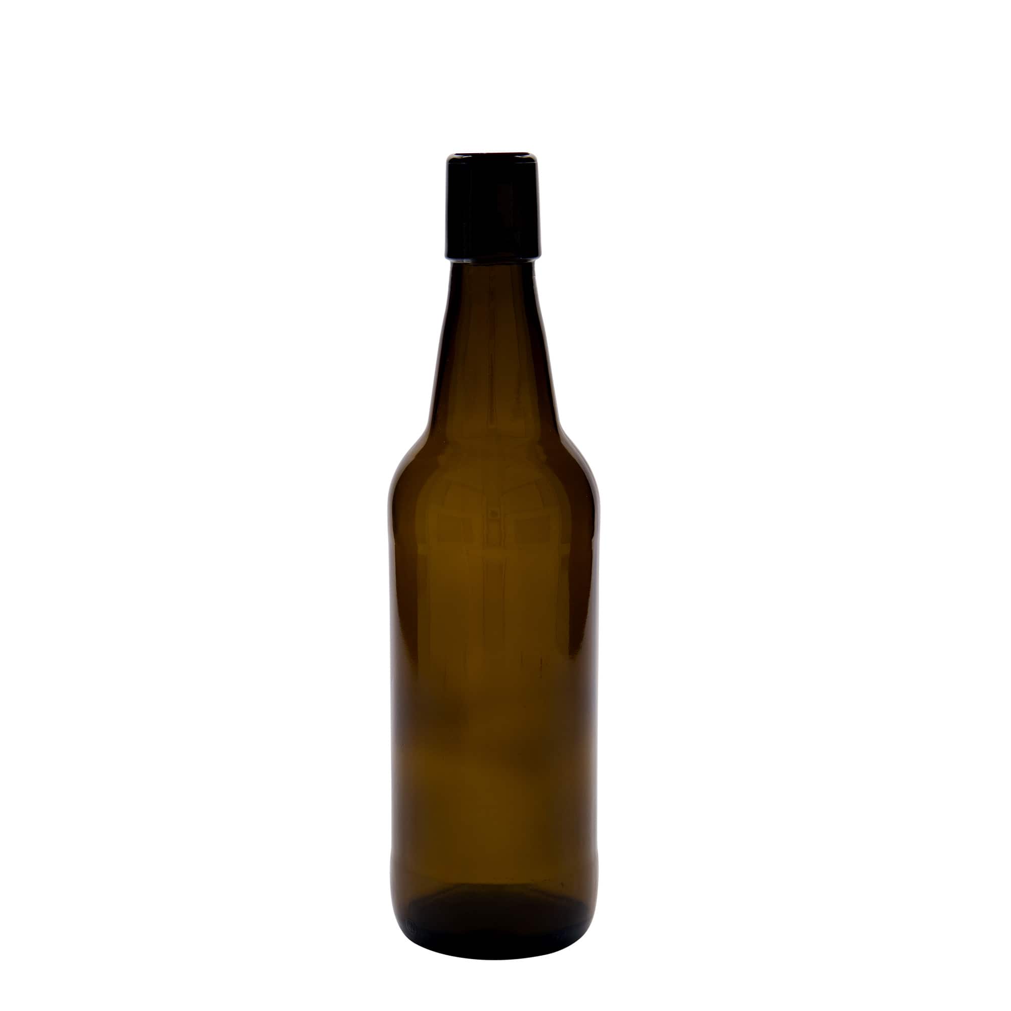 Sticlă de bere de 500 ml, sticlă, maro, închidere: Dop tip Swing top