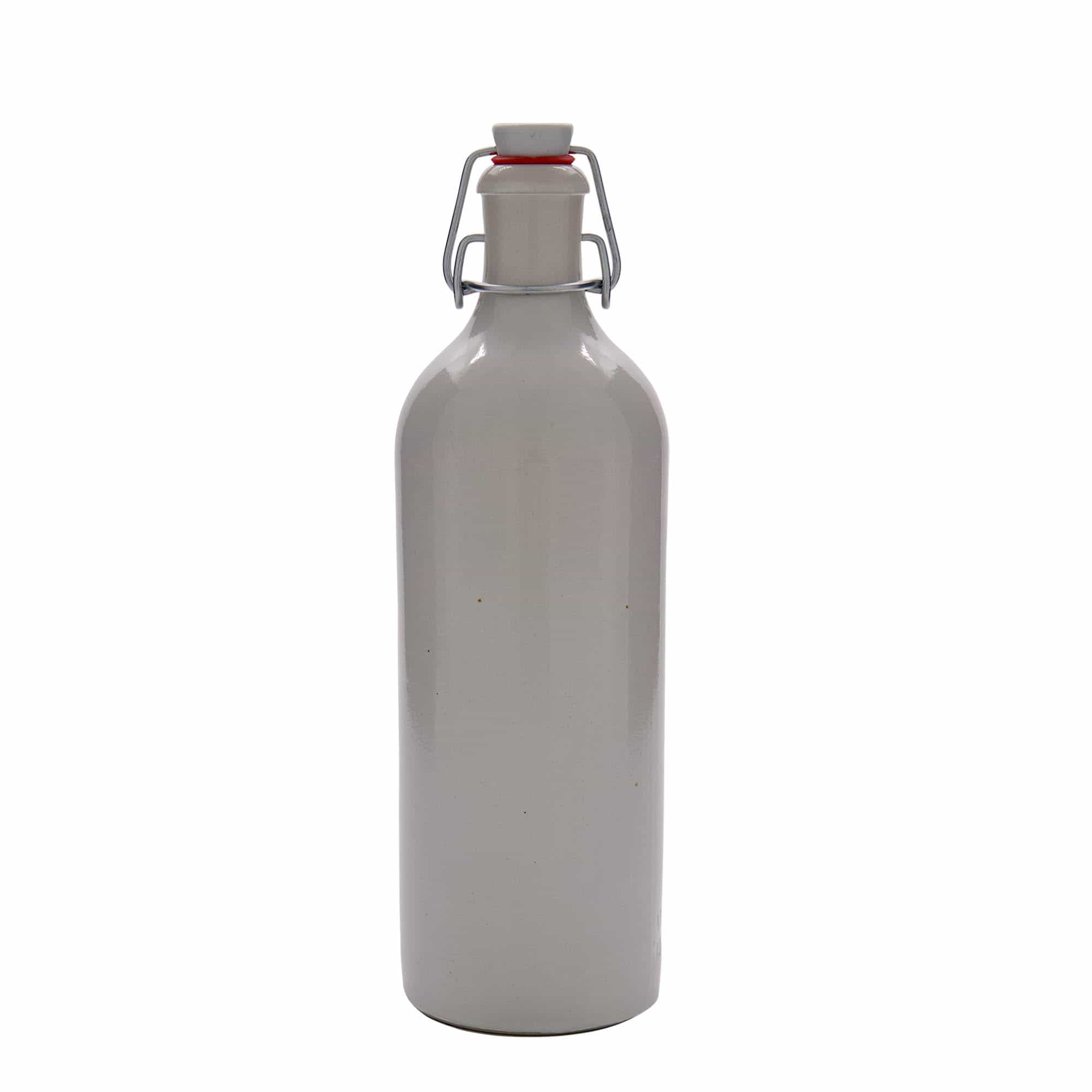 Ulcior de lut de 750 ml, ceramică, alb, închidere: Dop tip Swing top