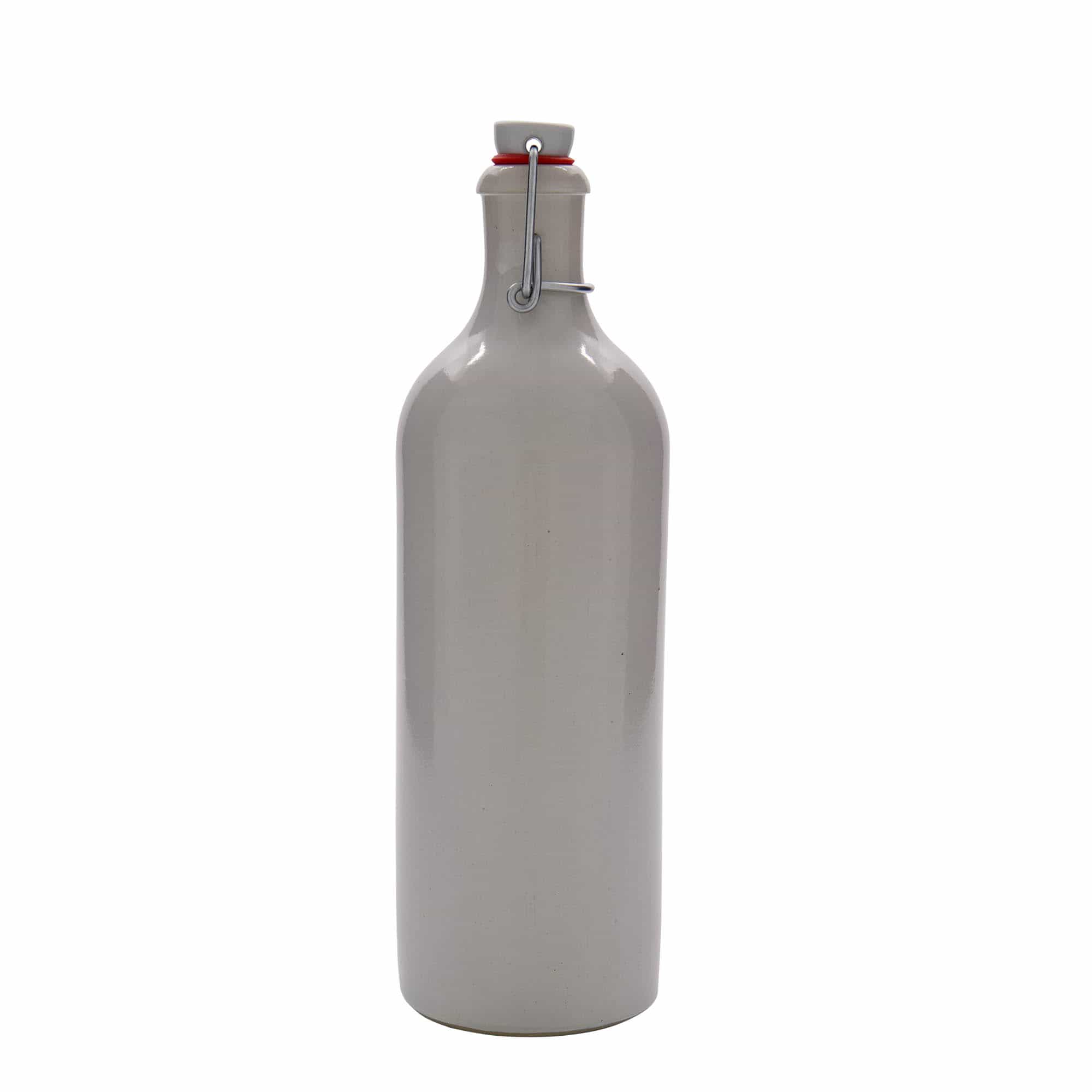 Ulcior de lut de 750 ml, ceramică, alb, închidere: Dop tip Swing top