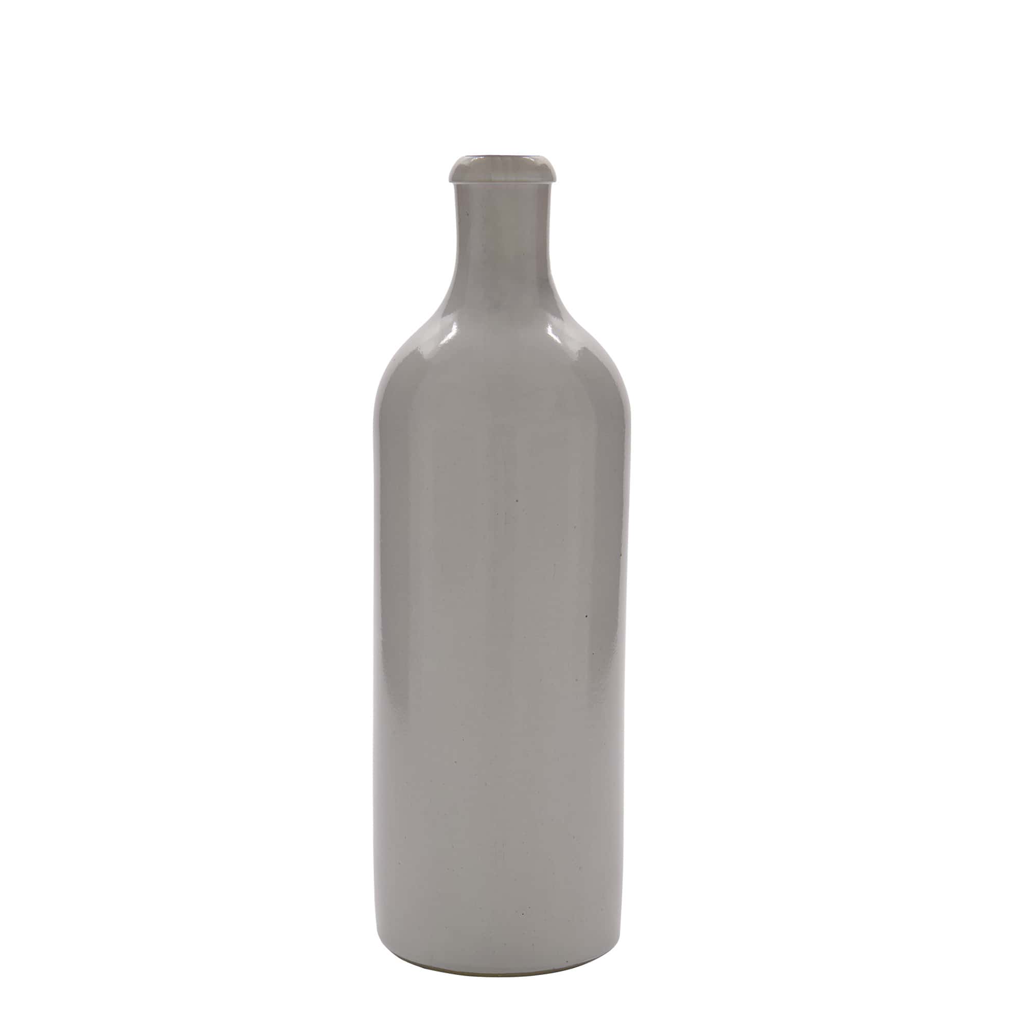 Ulcior de lut de 750 ml, ceramică, alb, închidere: Dop tip Swing top