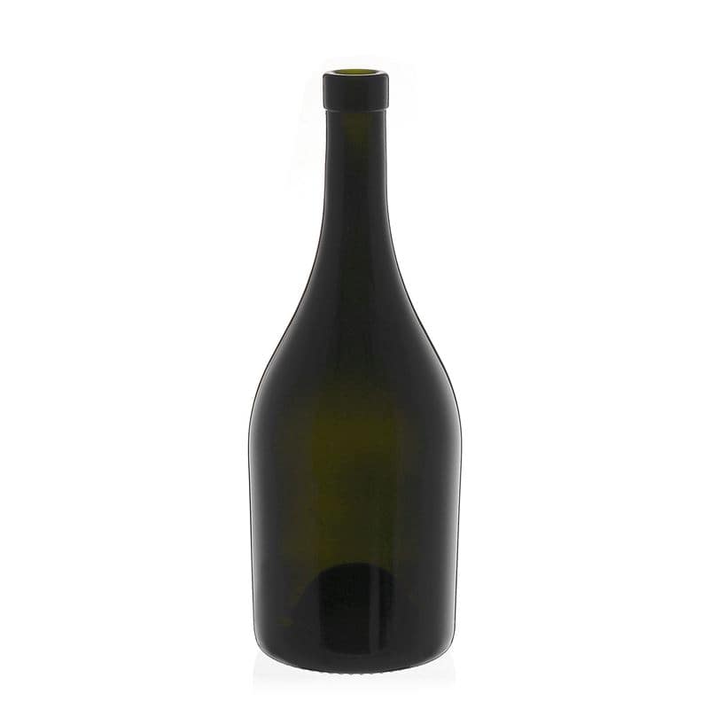 Sticlă de vin de 750 ml „Exclusive”, verde antic, închidere: Dop de plută