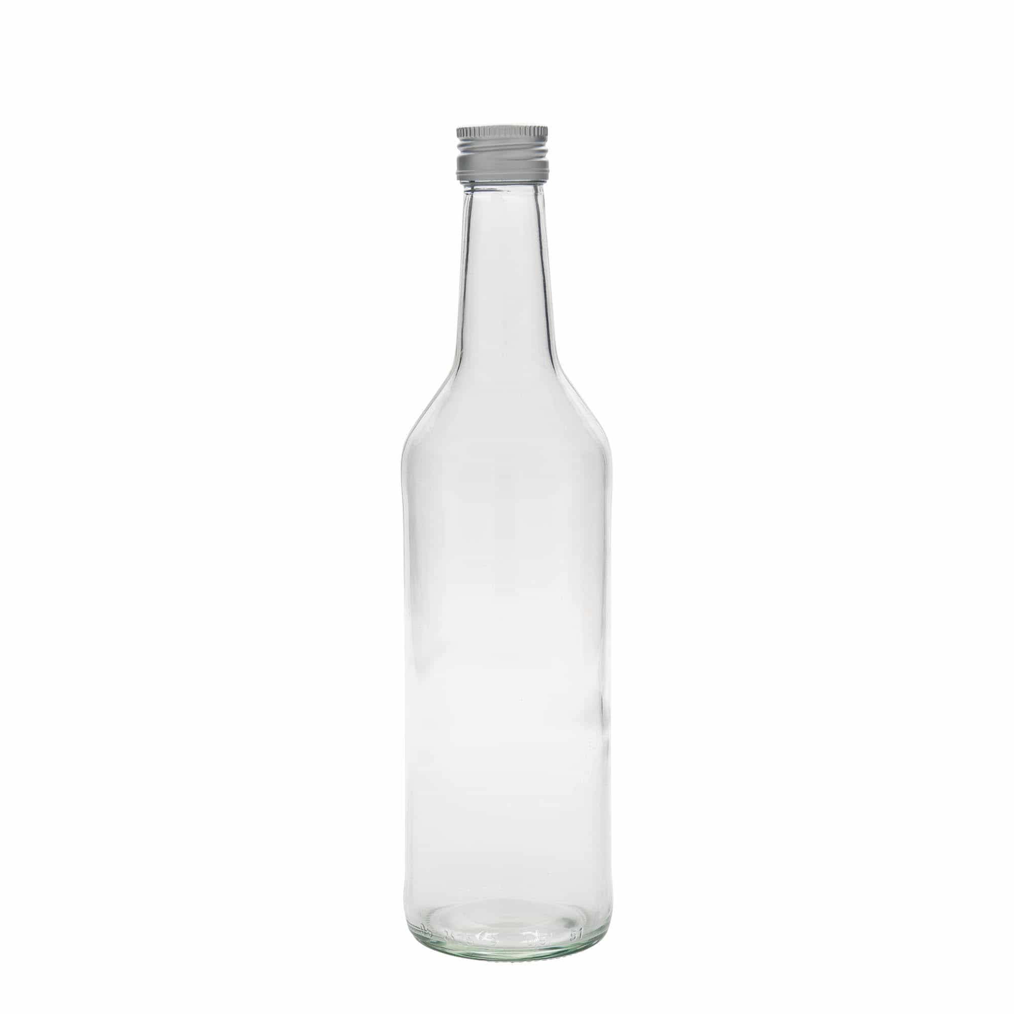 Sticlă din sticlă cu gât drept de 500 ml, închidere: PP 28