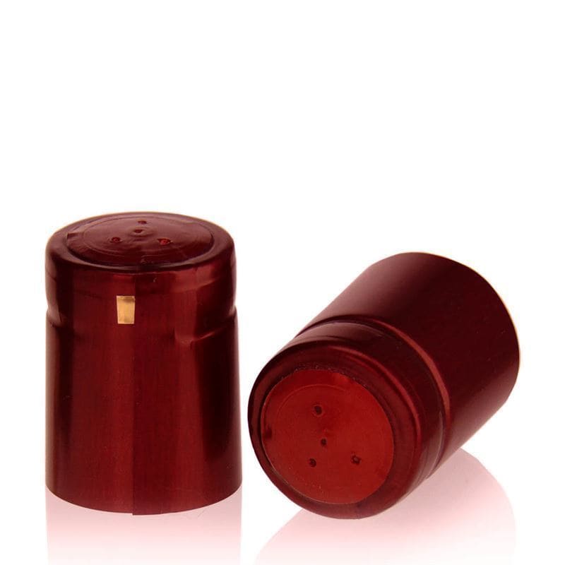 Capsule termoretractabile 32x41, material plastic PVC, roșu bordo