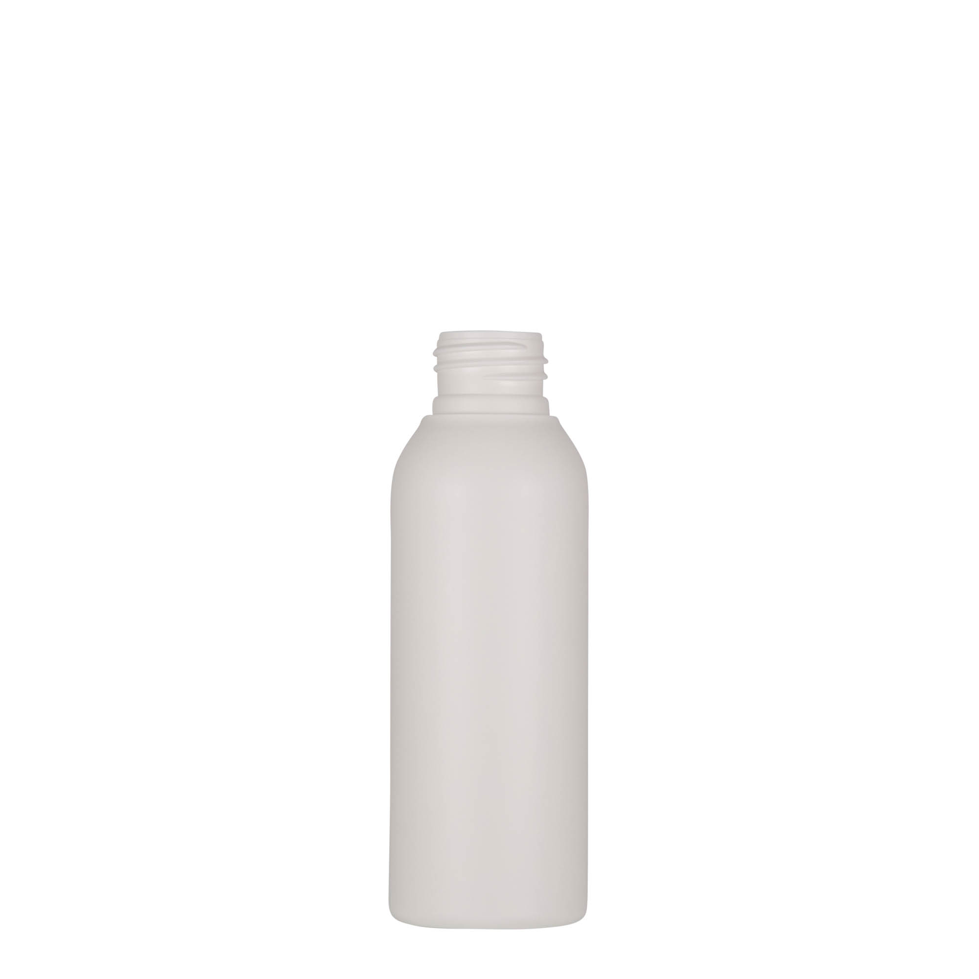 Sticlă din plastic de 100 ml „Tuffy”, HDPE, albă, închidere: GPI 24/410